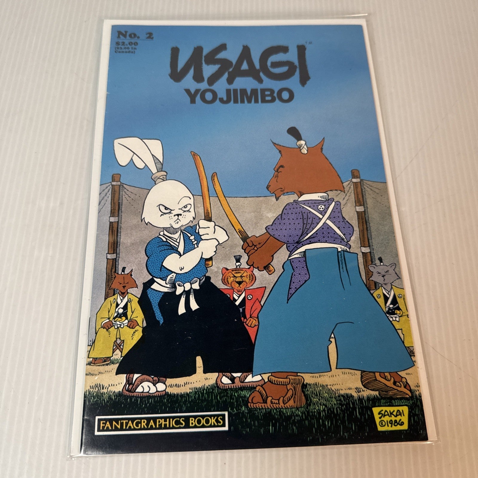 Usagi Yojimbo #2, September 1987, Fantagraphics Comics,  Sakai, FN