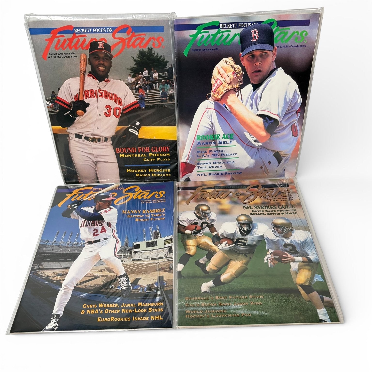 90s Beckett Focus on Future Stars Magazine Lot of 17 Shaq Chipper Jones Grant