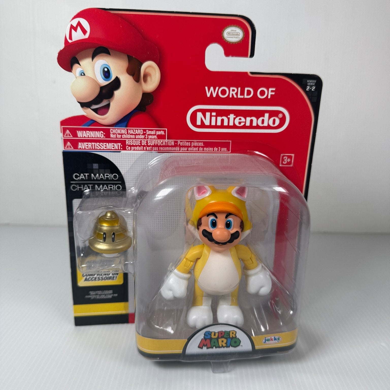 World of Nintendo Cat Mario Super Mario 4in Action Figure with Bell Series 2-2
