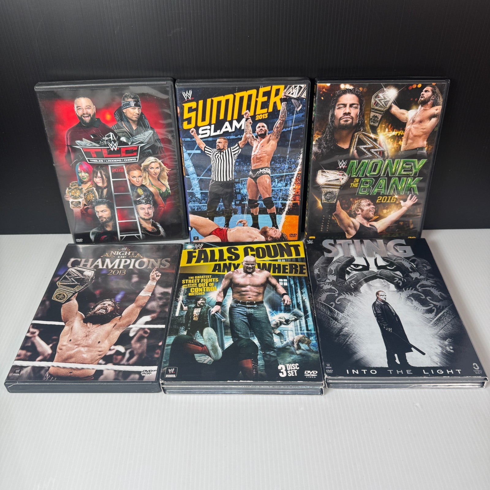 Lot of 24 WWE Wrestling DVD Sets Pay-Per-View Events & Superstar Collections