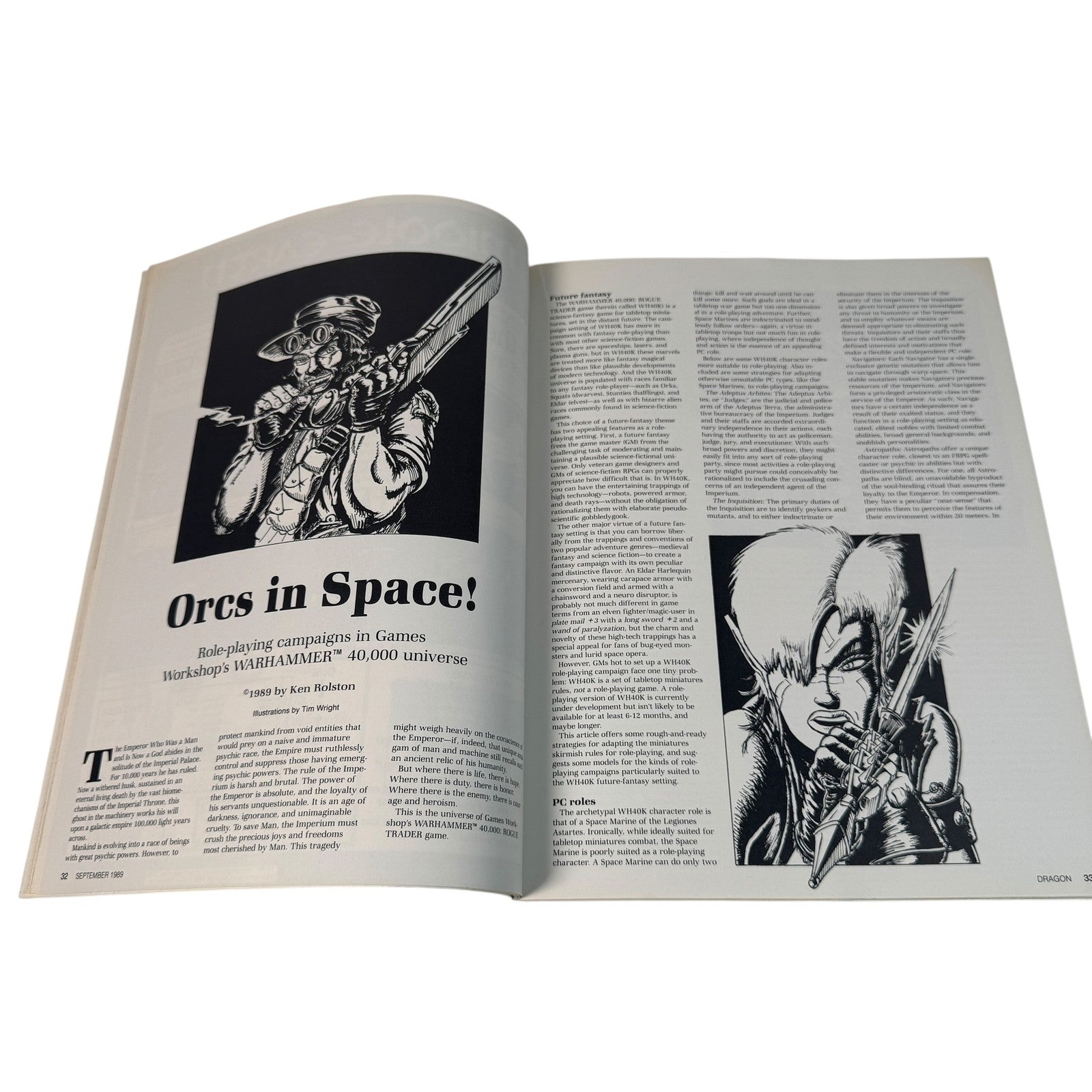 Vintage Dragon Magazine Issue 149 September 1989 Warhammer 40K RPG TSR Softcover