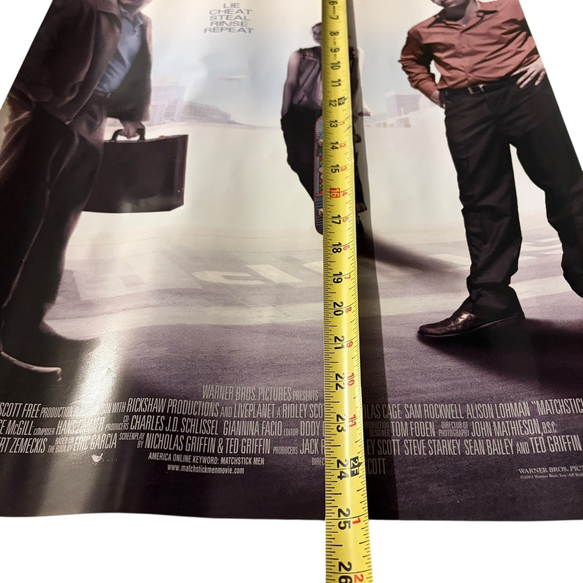 Matchstick Men 2003 Promotional Movie Poster Nicolas Cage Sam Rockwell 25"x17"