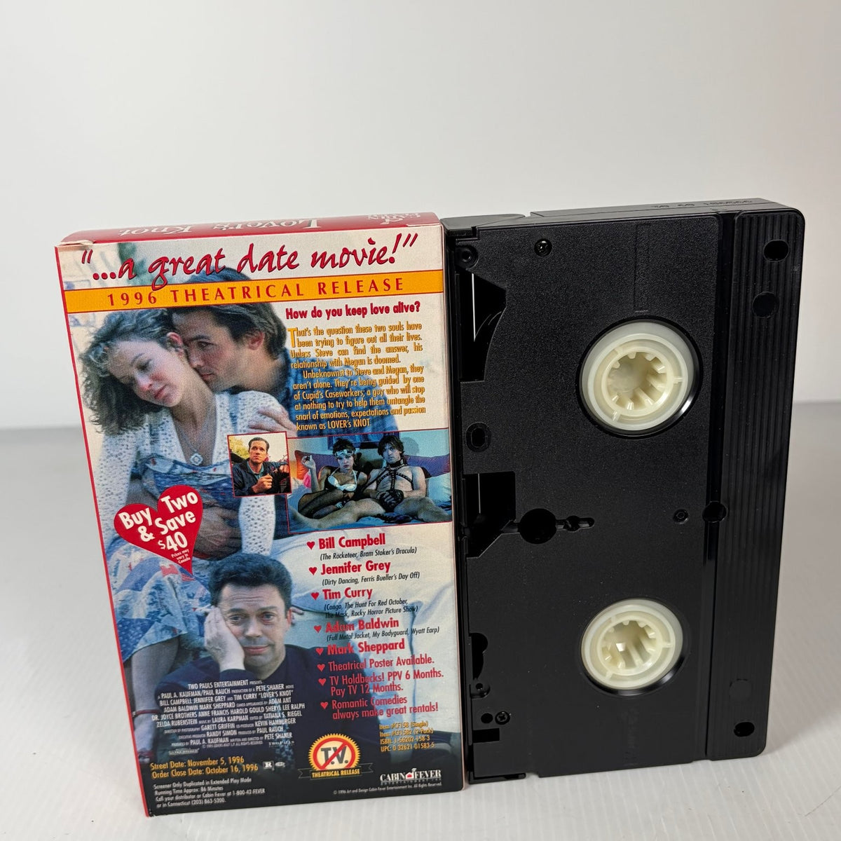 Lover's Knot VHS 1996 RomCom Promotional Screener Tim Curry Jennifer Grey