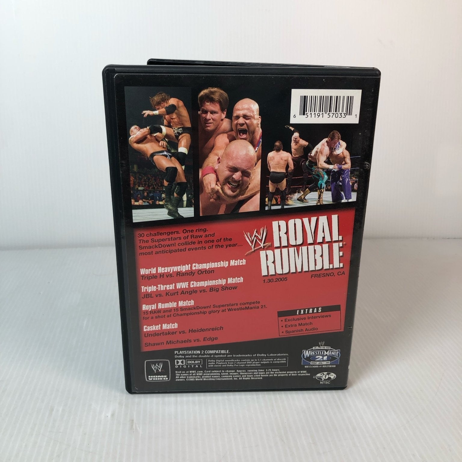 WWE Royal Rumble DVD 2005 HHH Randy Orton Kurt Angle JBL Undertaker Edge