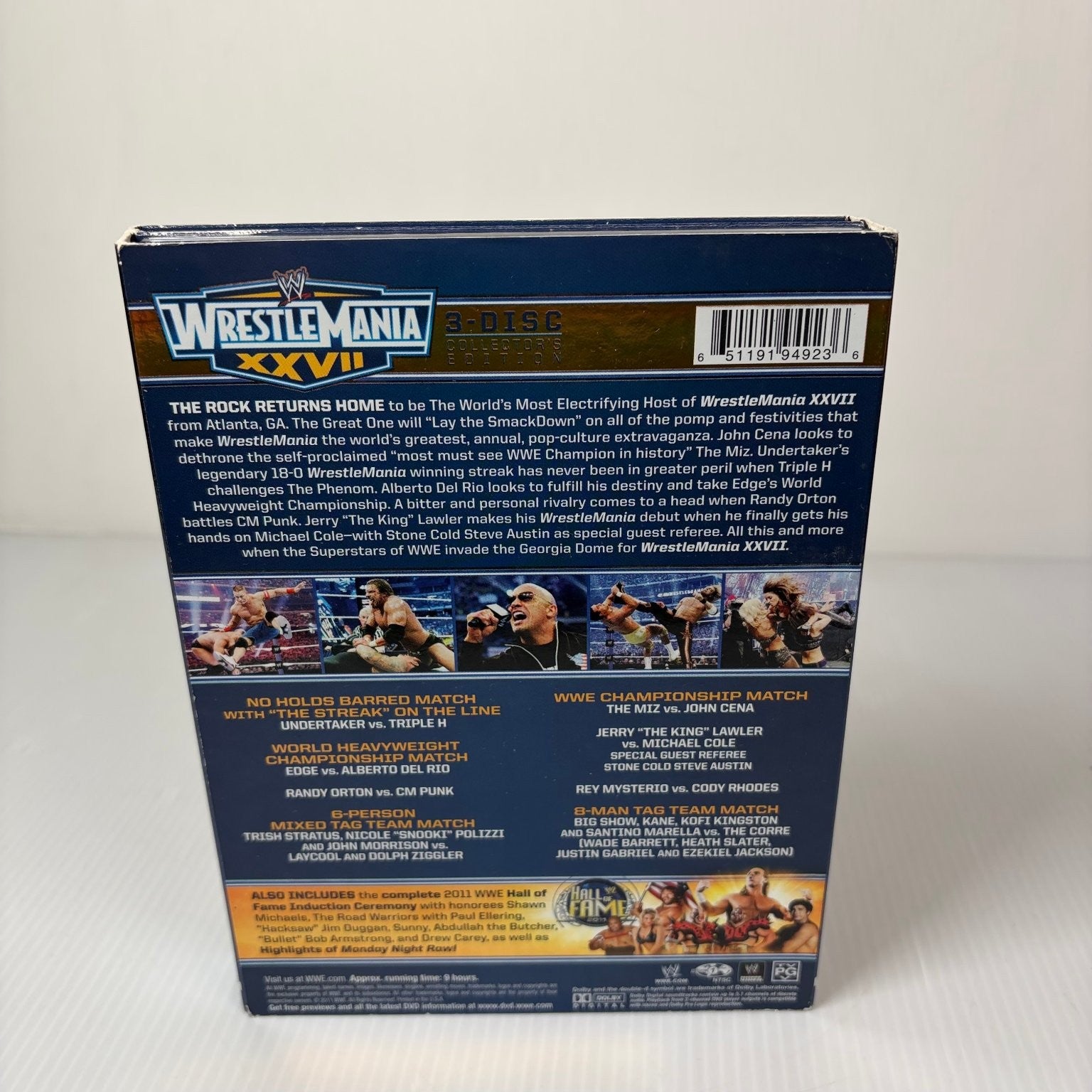 WrestleMania XXVII DVD 2011 3-Disc Collector's Edition Undertaker Cena Rock