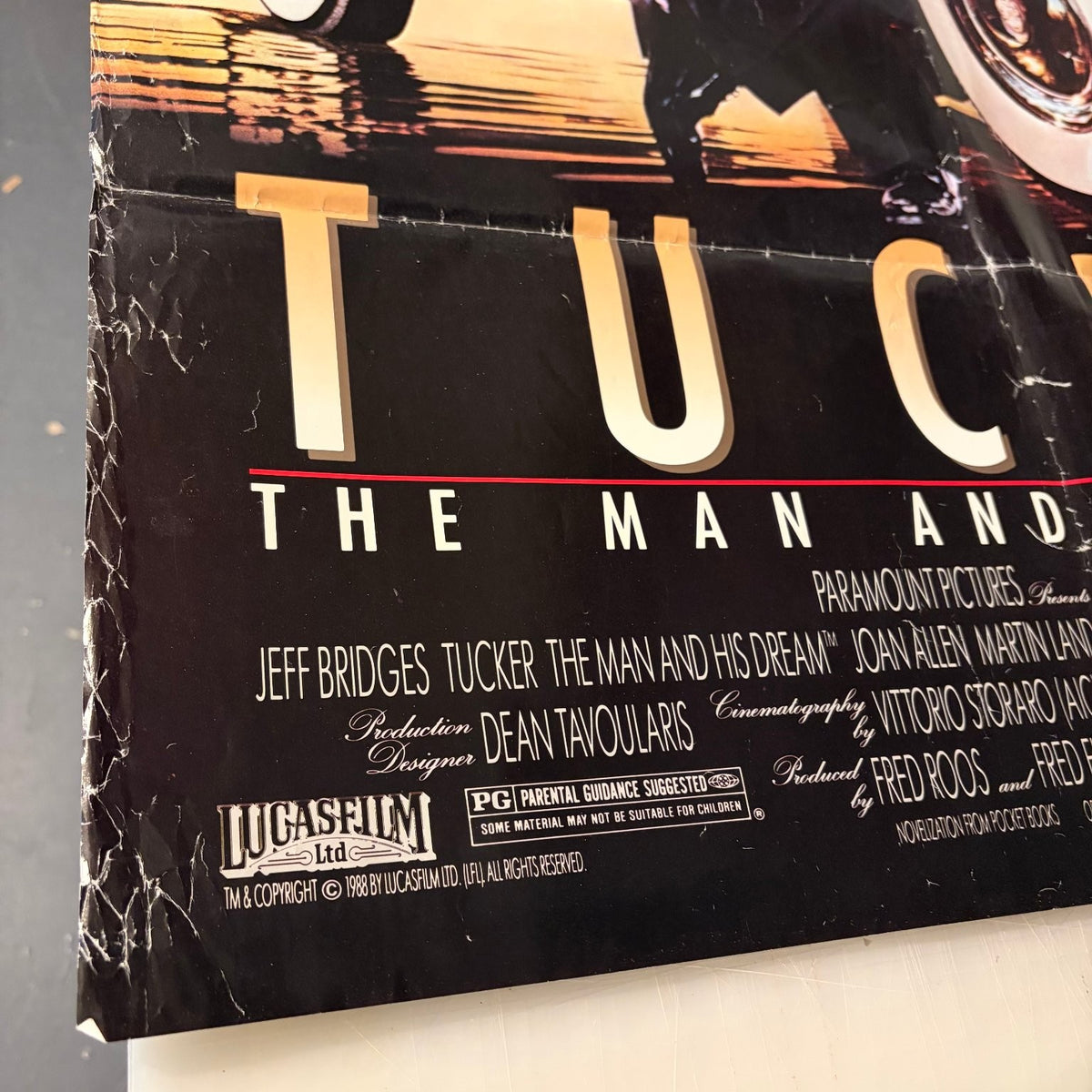 Tucker The Man and His Dream 1988 One Sheet Movie Poster Jeff Bridges