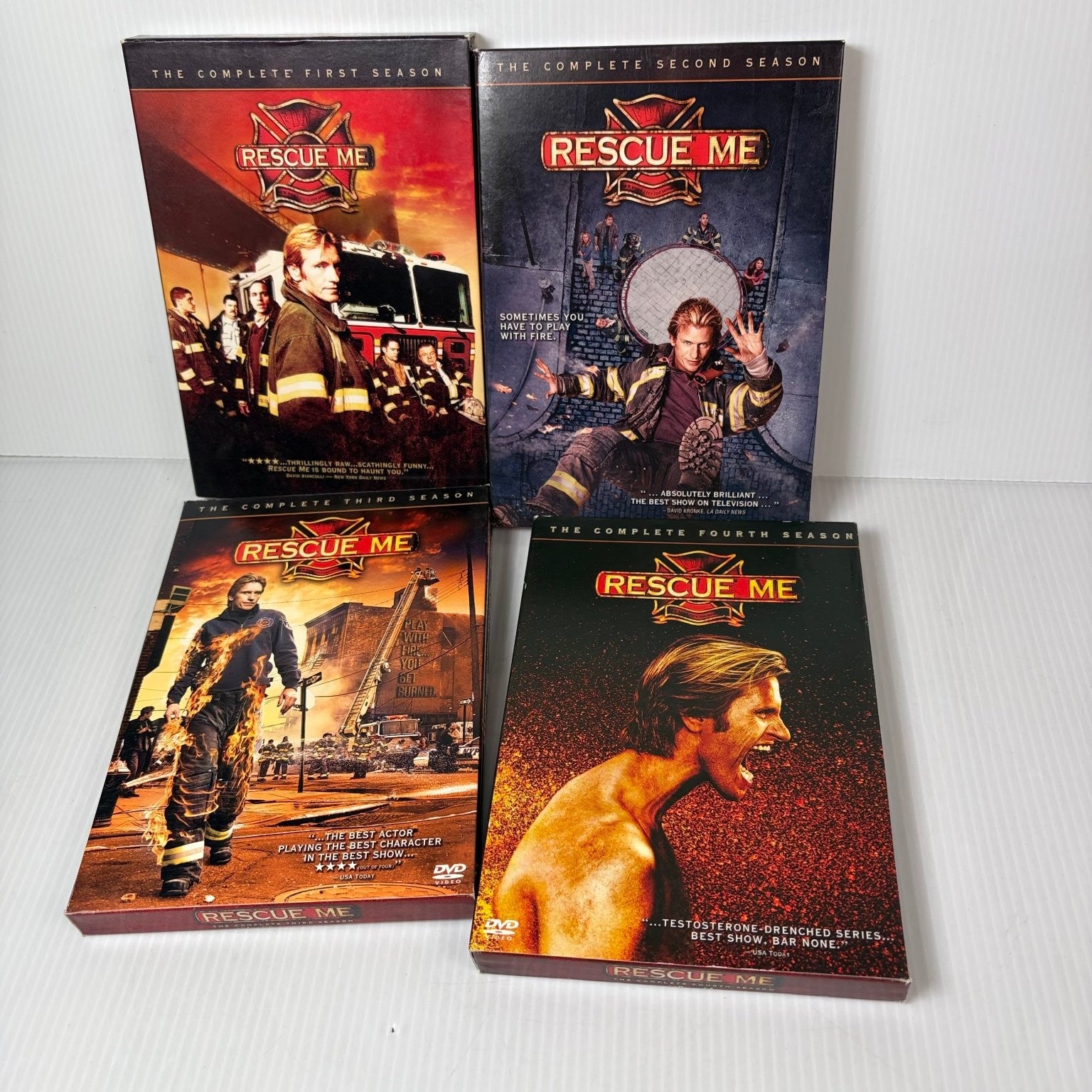 Rescue Me Seasons 1-4 DVD Set Denis Leary Peter Tolan FX TV Show Firefighters