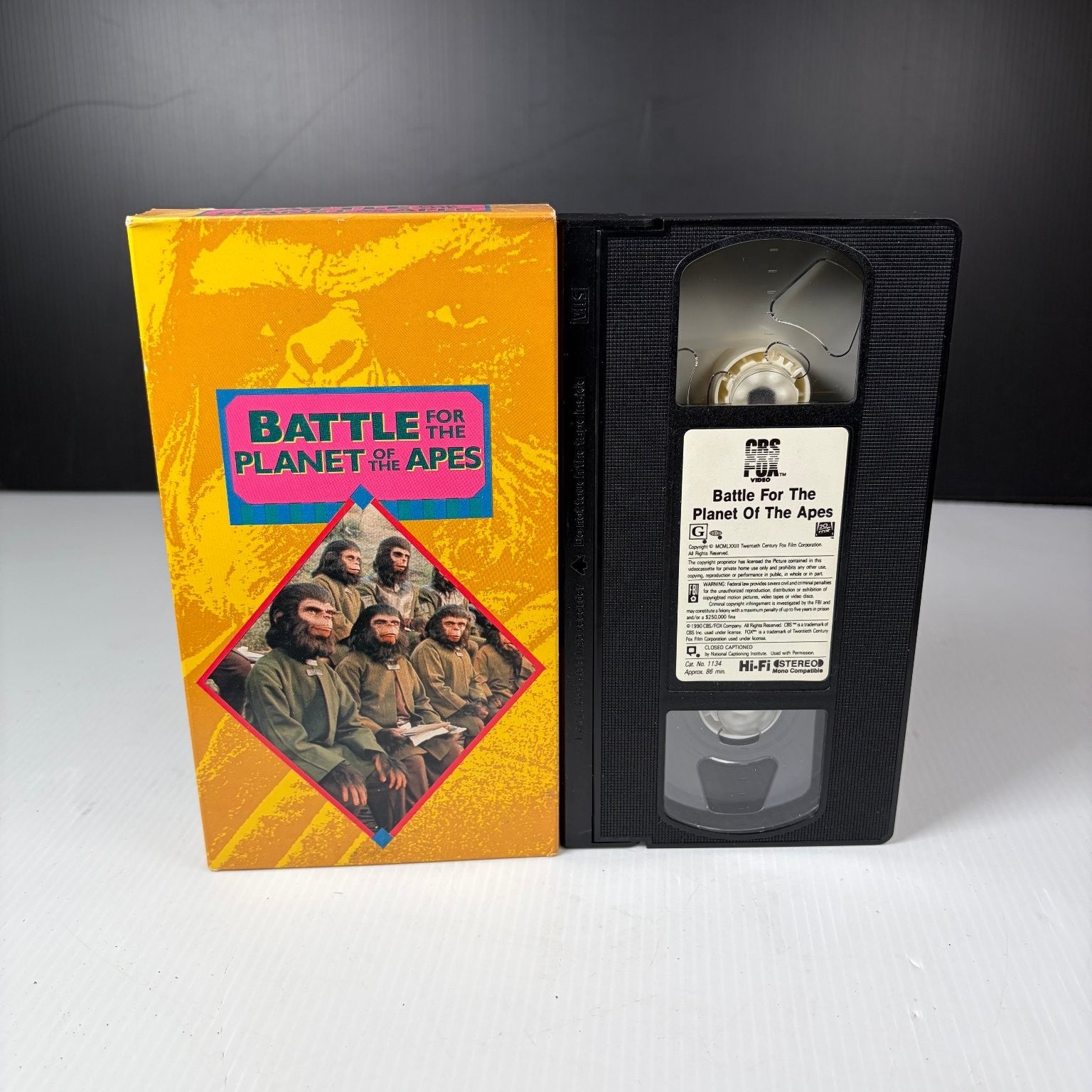 Battle For The Planet Of The Apes VHS 1973 Sci-Fi Classic CBS/FOX Video