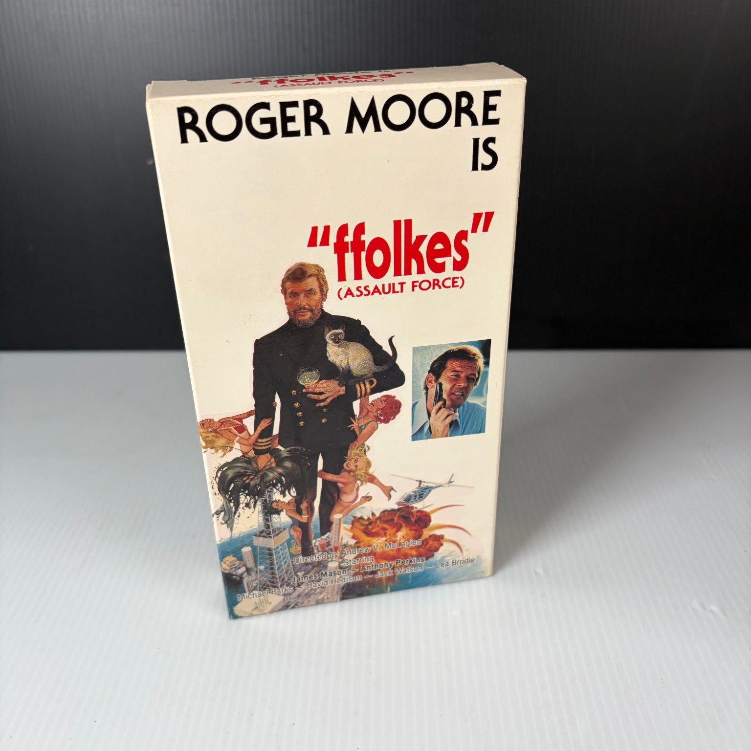 "ffolkes" VHS 1980 Action Espionage Original Release JTC Video