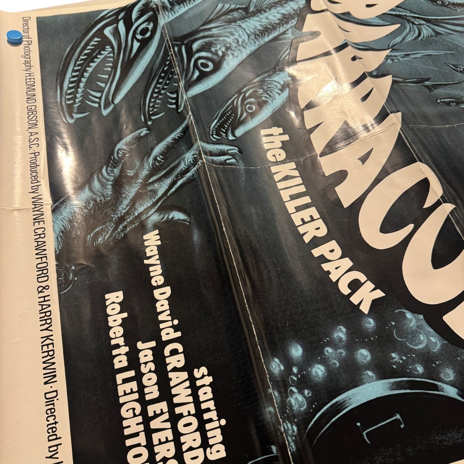 Barracuda 1978 One-Sheet Movie Poster Killer Pack Rare Advance Poster 27"x36"