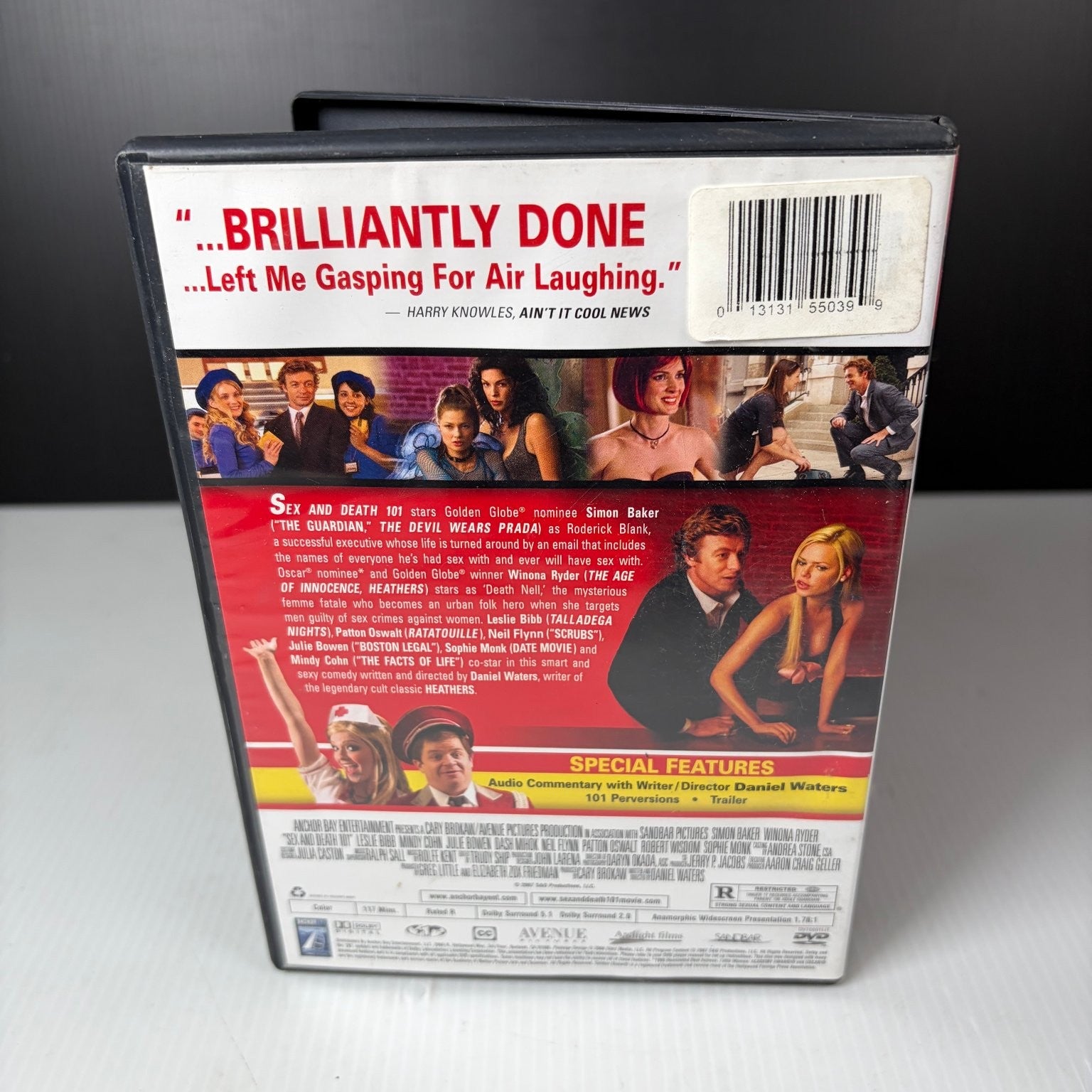 Sex and Death 101 DVD 2007 Simon Baker Winona Ryder Comedy Thriller