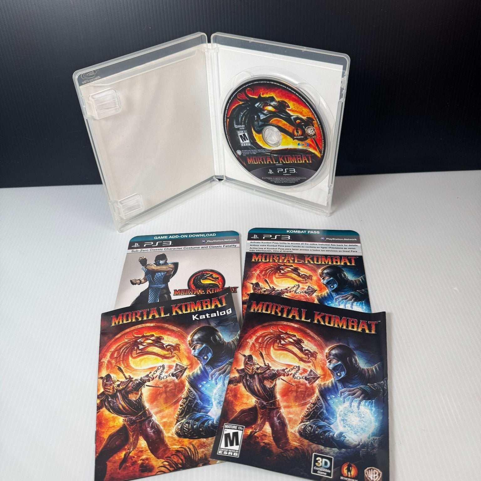 Mortal Kombat PS3 Video Game w/ Bonus Cards (Expired) Multiplayer 3D Complete