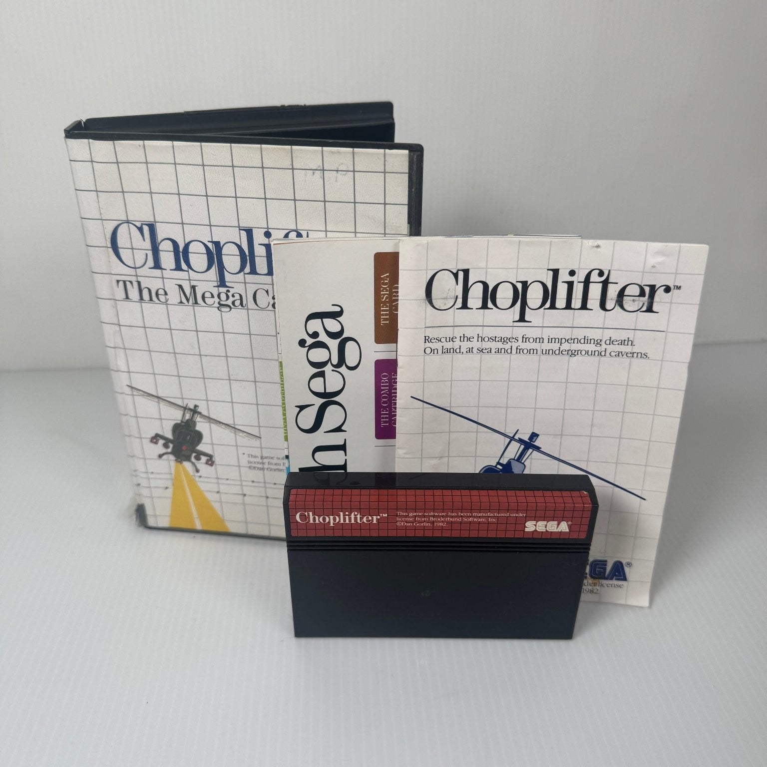 Choplifter Sega Master System The Mega Cartridge Video Game Complete CIB