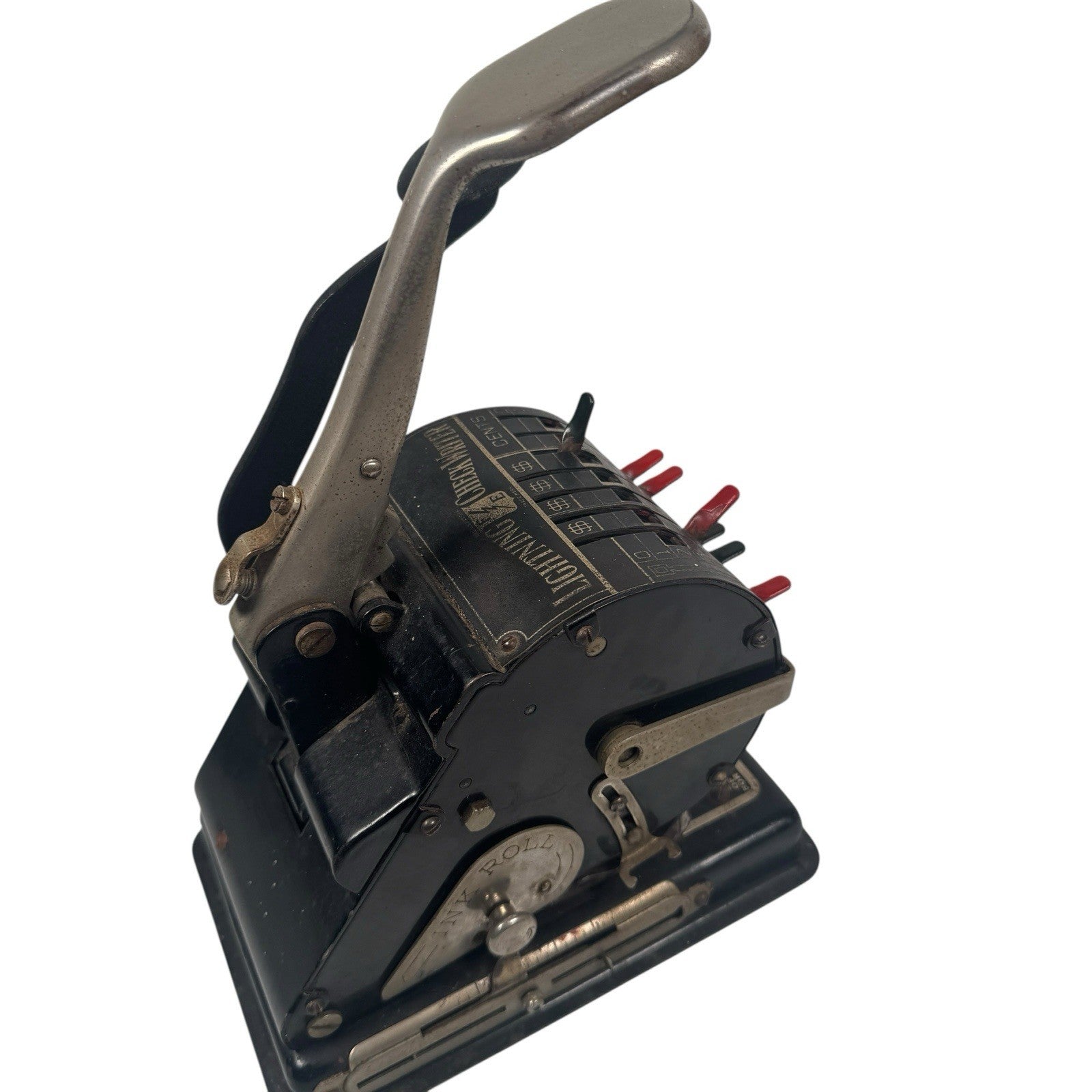 Antique Protective Check Writer Co. Lightning Check Writer Machine CO-7