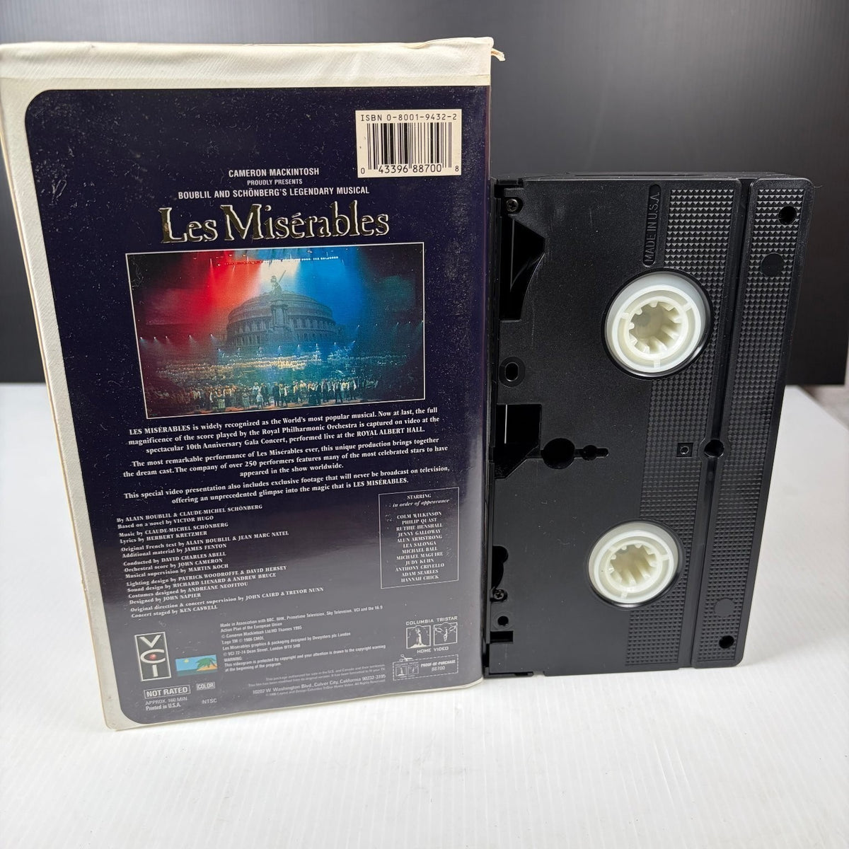 Les Misérables VHS 1995 Musical 10th Anniversary Concert Columbia TriStar