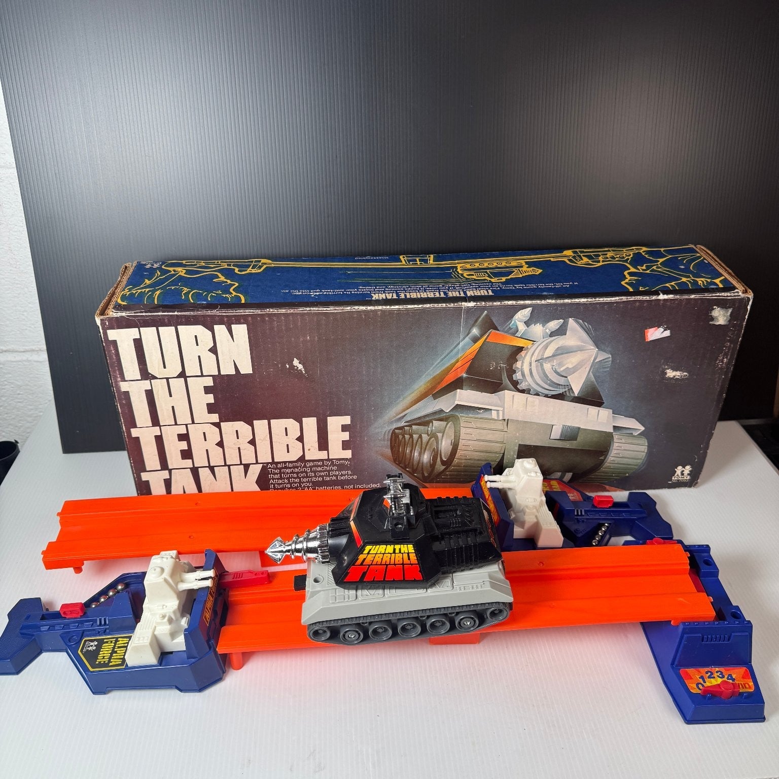 Turn The Terrible Tank Tomy Board Game All Parts 1979 (Tank Not Working)