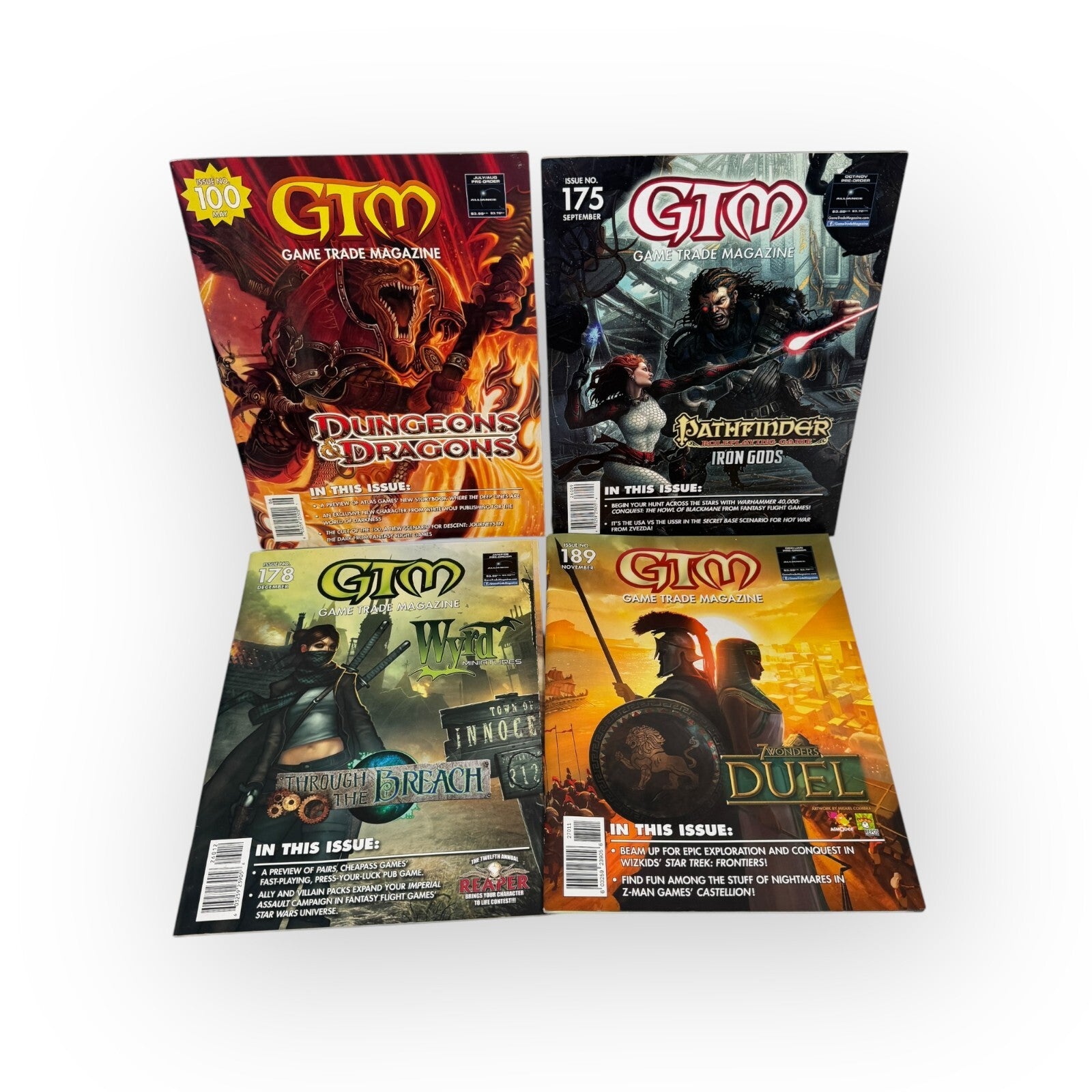 GTM Game Trade Magazine Lot of 7 Back Issues 100, 175, 178, 189, 234, 235, 250
