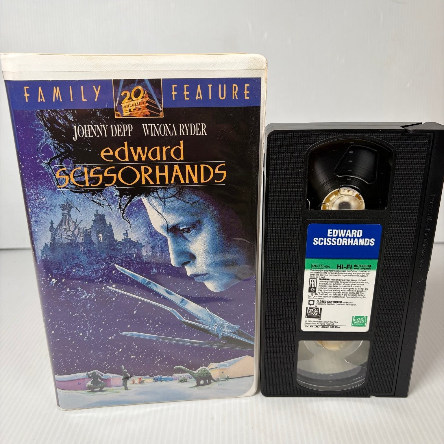 Edward Scissorhands VHS 1990 Fantasy Romance Tim Burton FoxVideo Classic