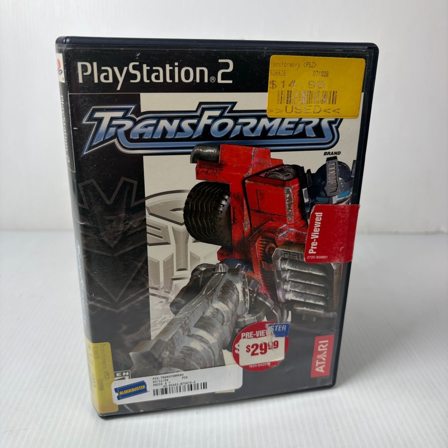 Transformers PS2 PlayStation 2 Video Game Action Adventure Sci-Fi Ex-Rental