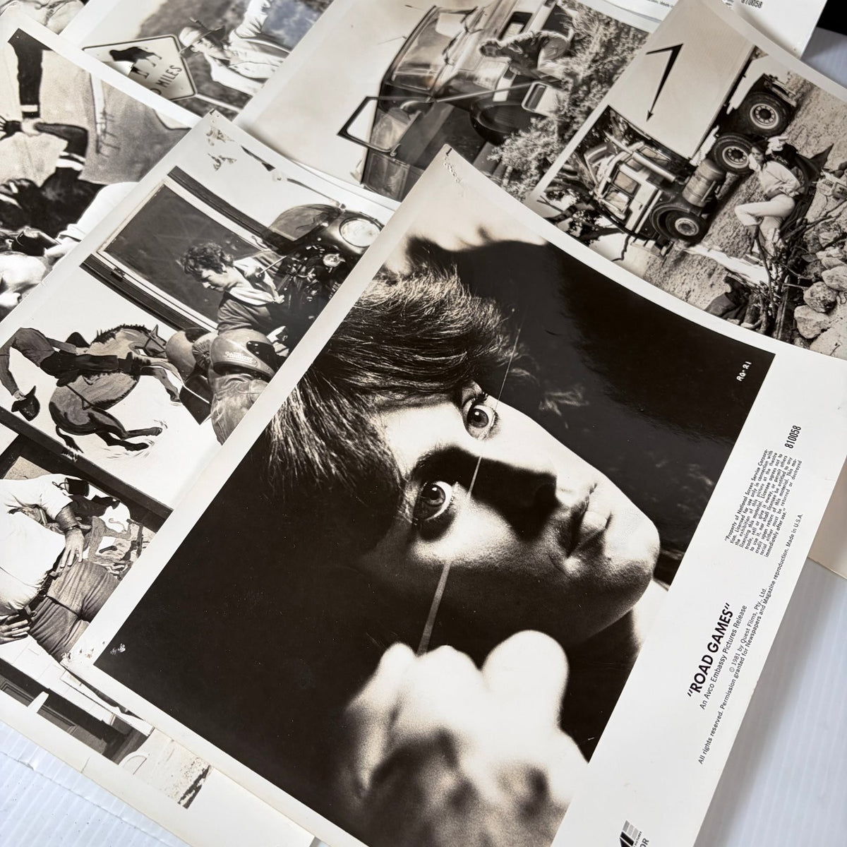 Road Games 1981 Movie Press Kit Lot of 10 8x10 Photos Black White USA