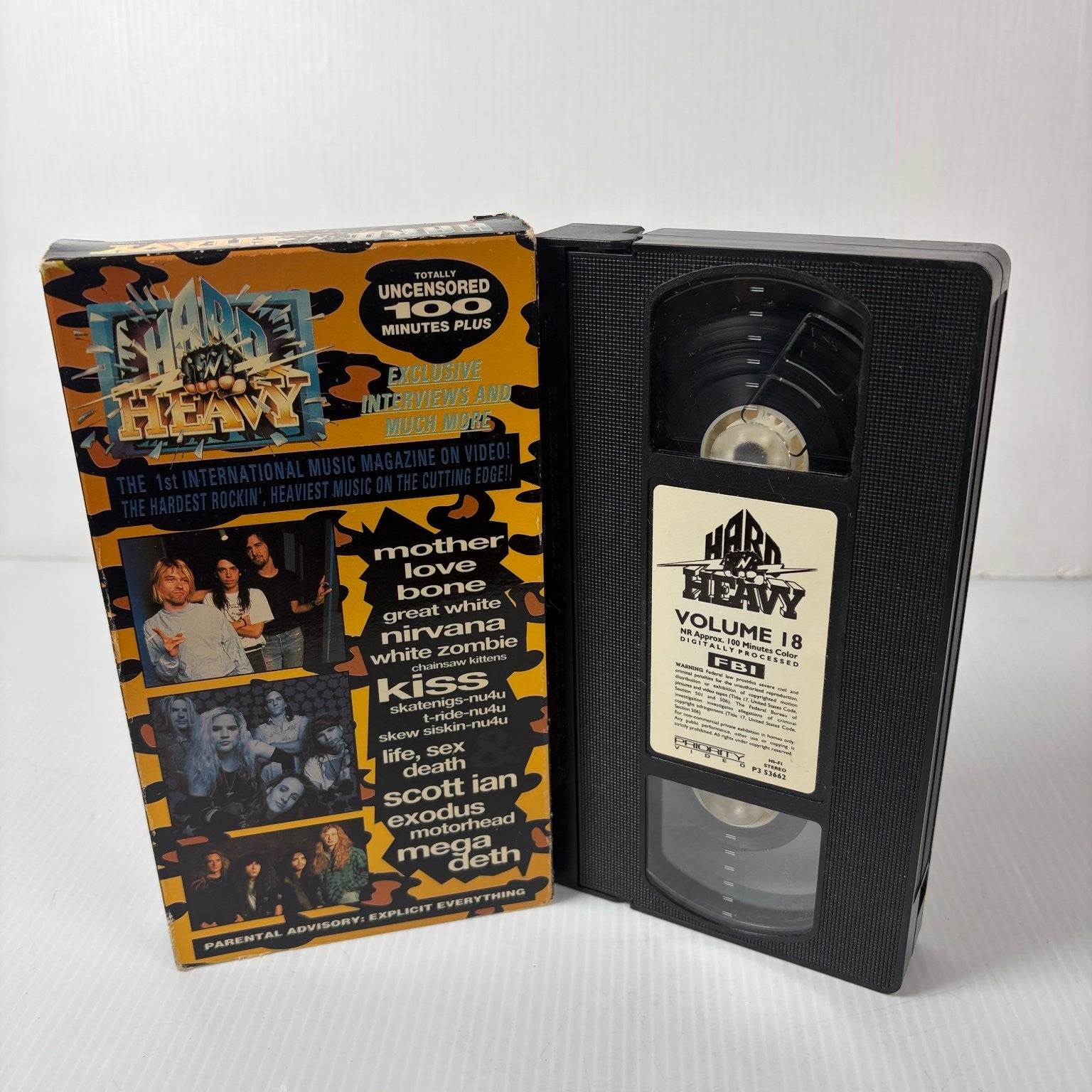 Hard N Heavy Vol. 18 VHS 1995 Heavy Metal Rock Music Video Priority