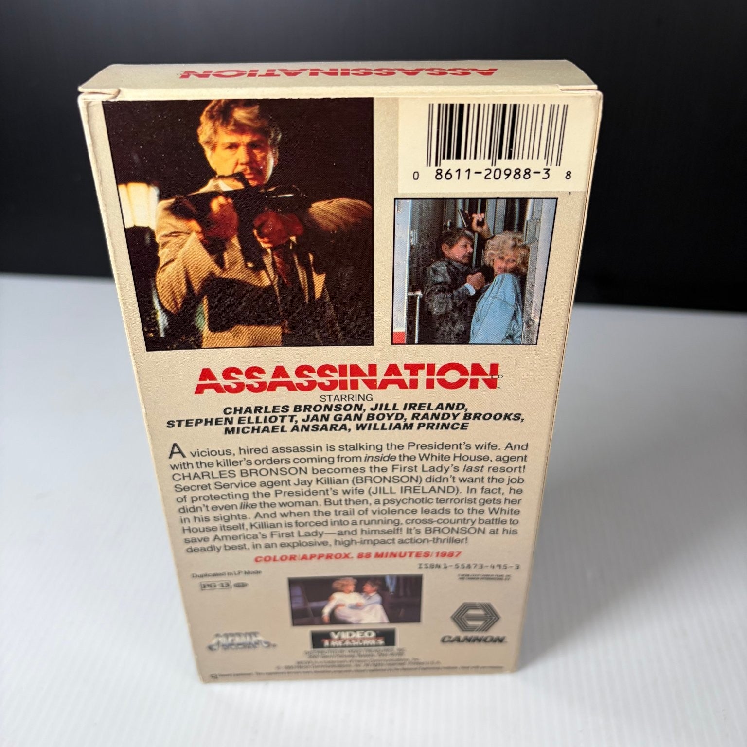 Assassination VHS 1987 Action Thriller Original Release Cannon Charles Bronson