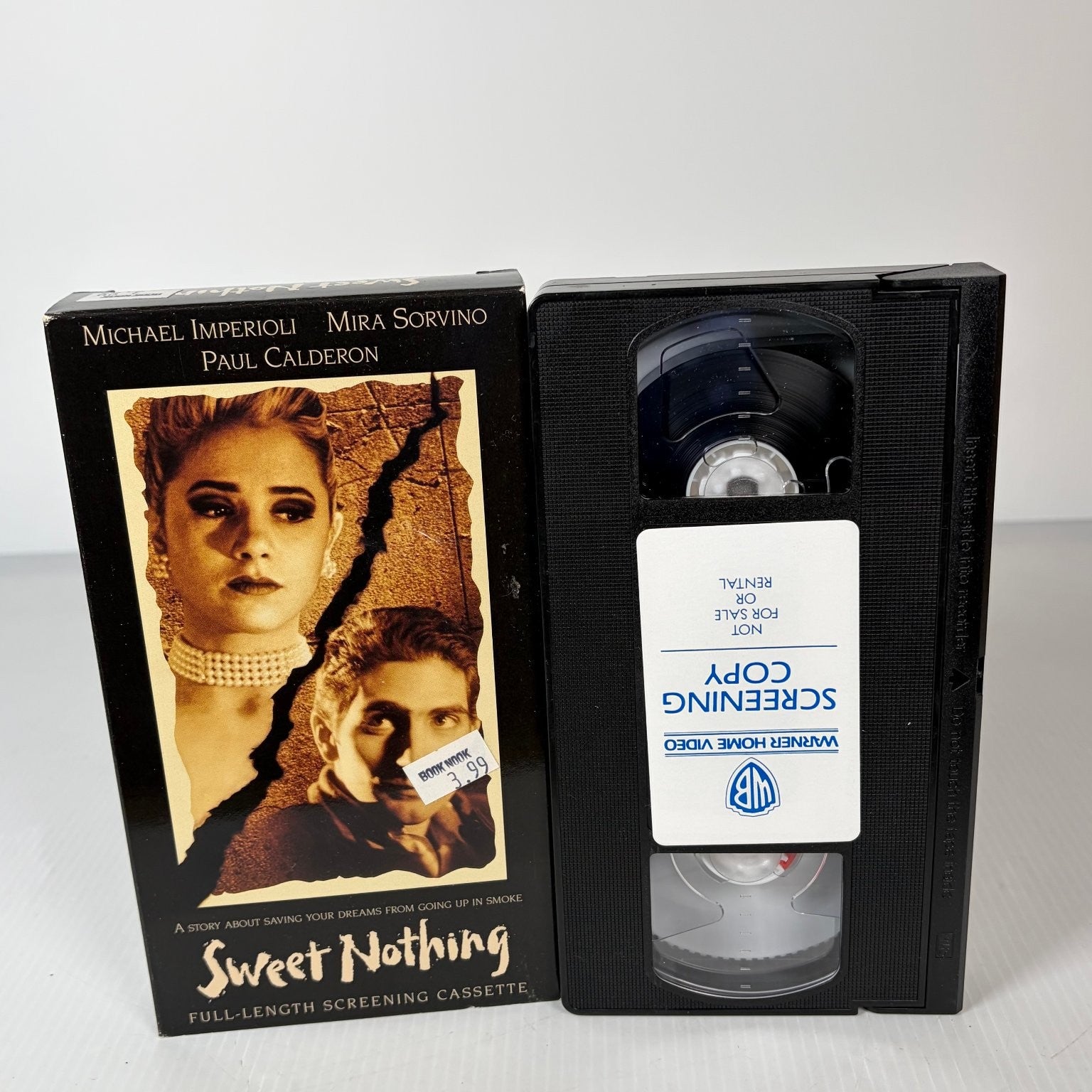 Sweet Nothing VHS 1996 Drama Screening Copy Michael Imperioli Warner Home Video