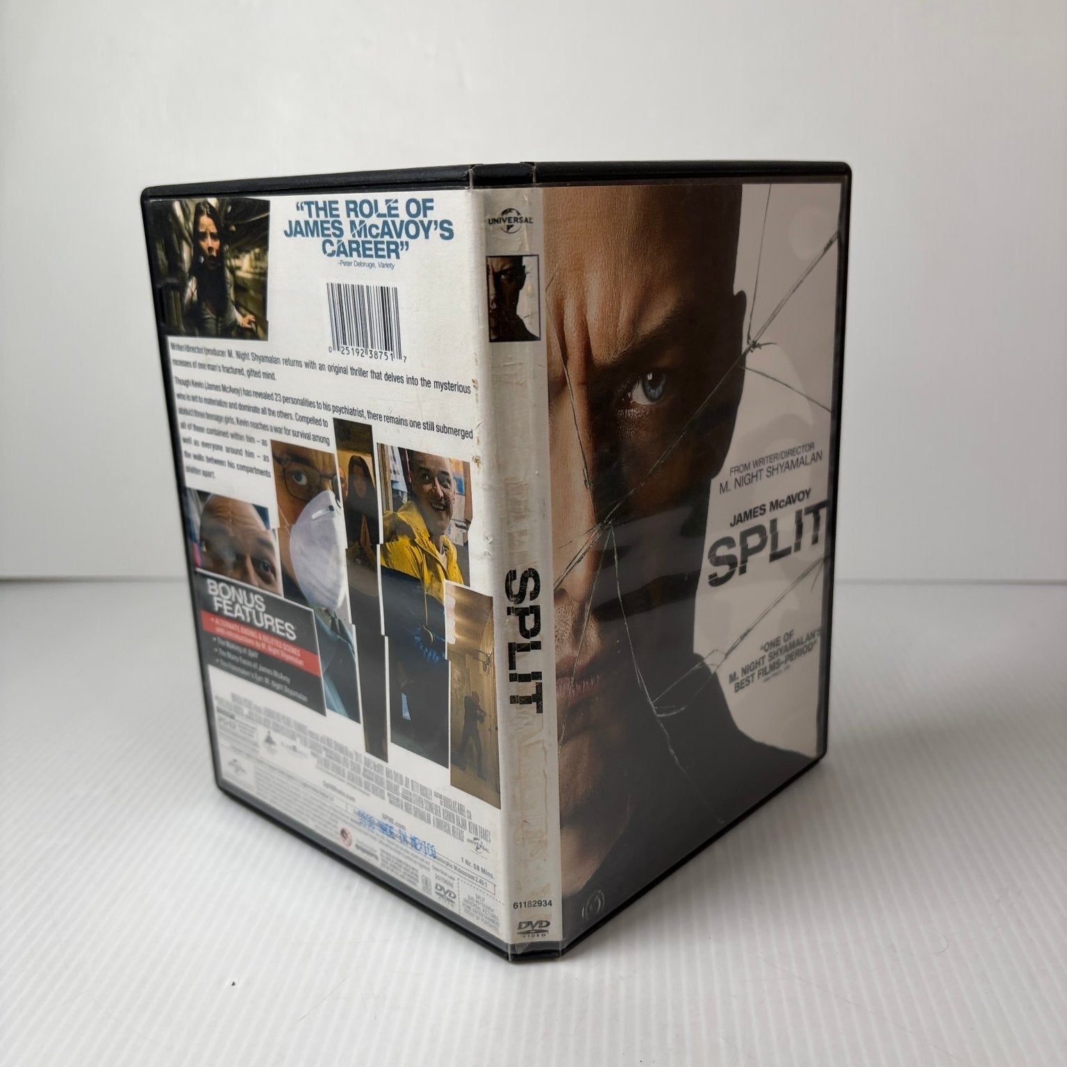 Split DVD (2016) James McAvoy, M. Night Shyamalan Thriller Movie
