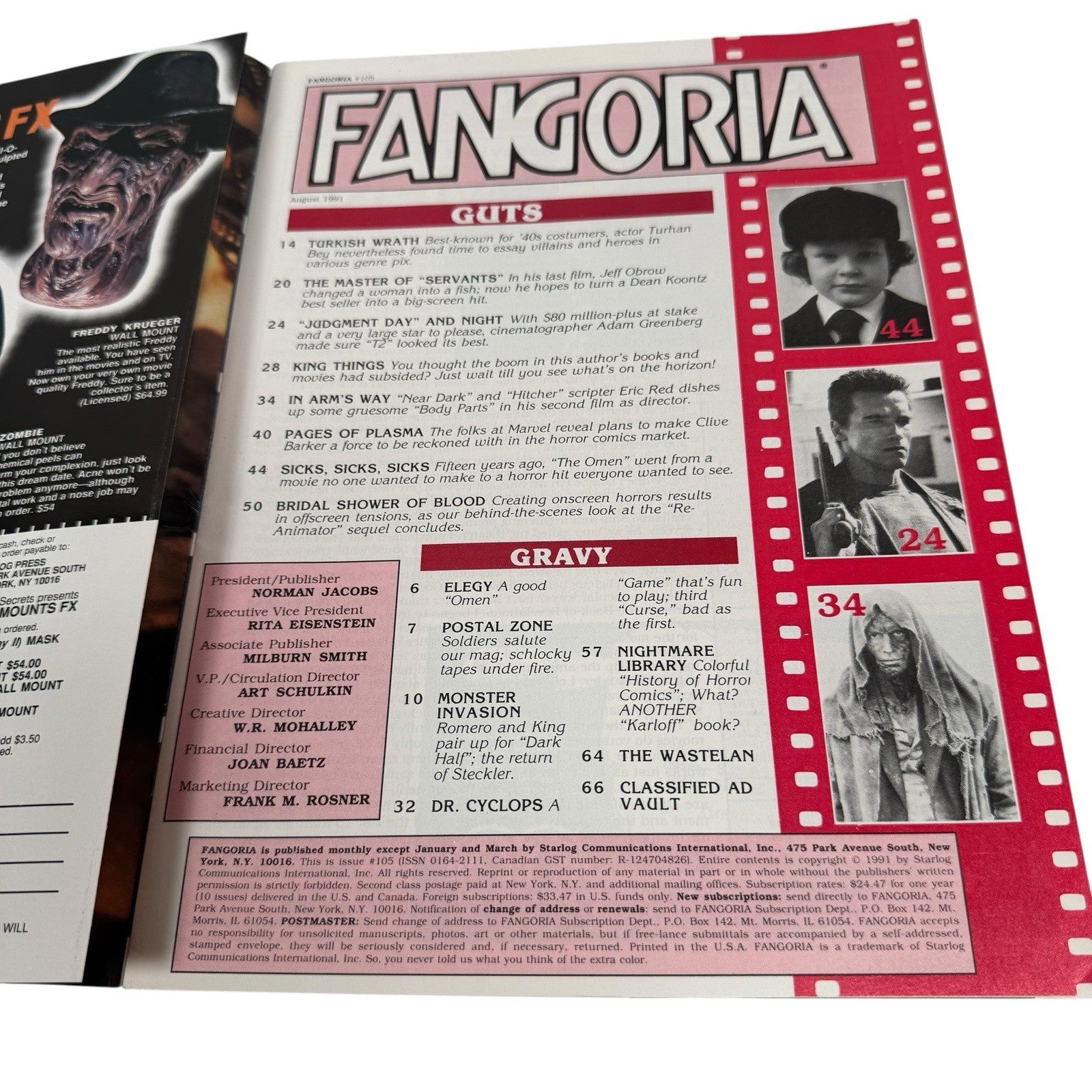 FANGORIA # 105 - Body Parts, The Dark Half August 1991 VF/NM HORROR Magazine