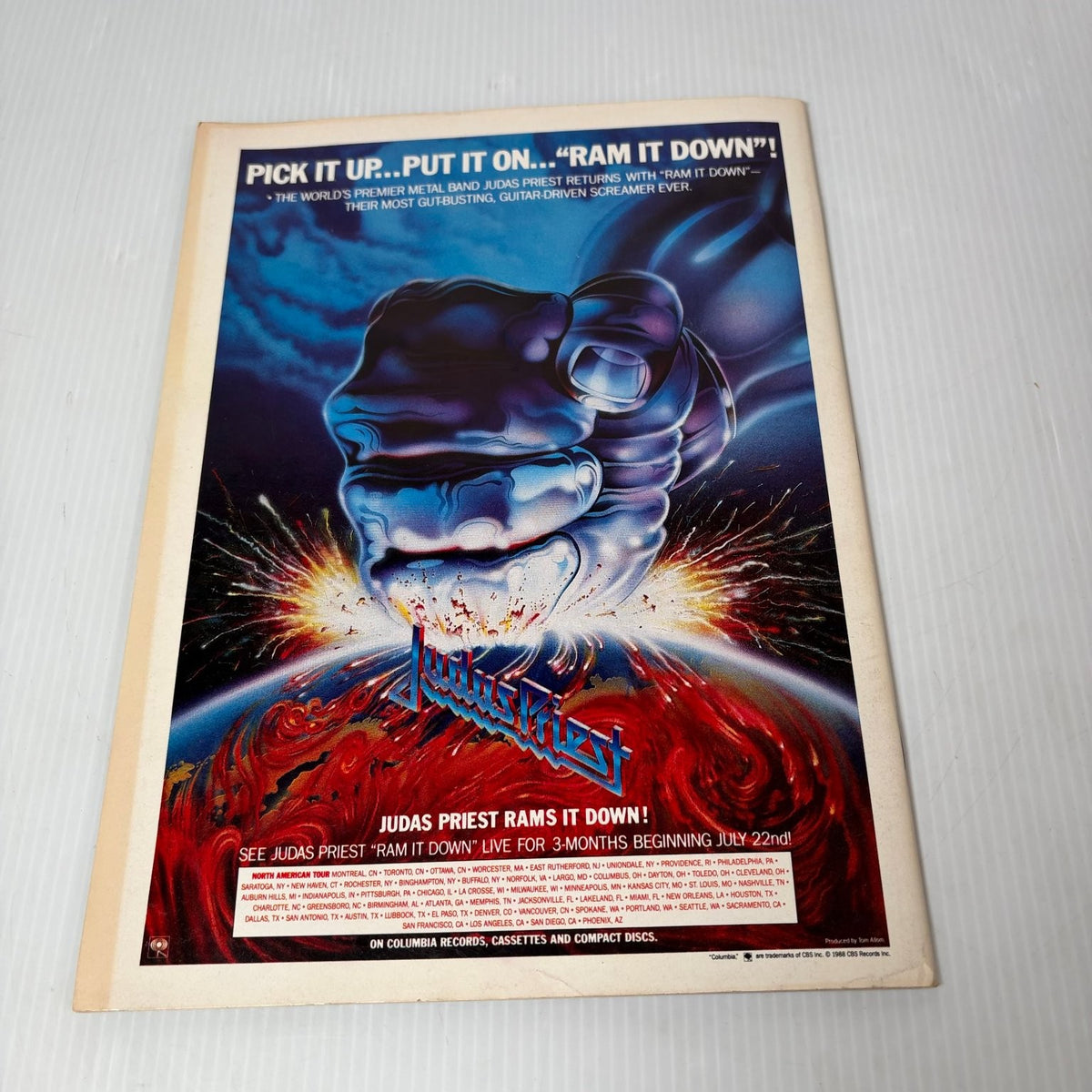 Faces Rocks Magazine September 1988 Van Halen Poison Metal Magazine w/ Posters