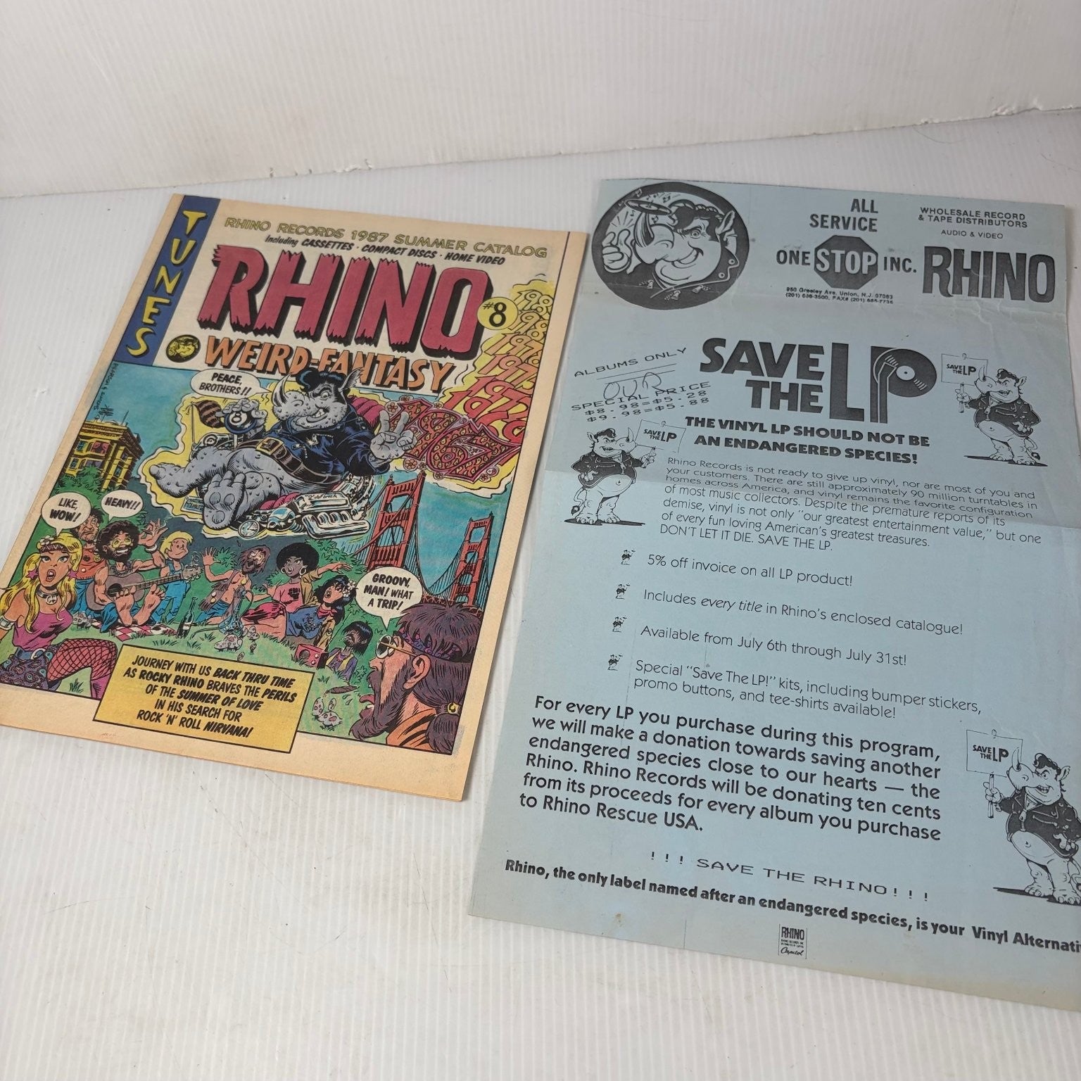 Rhino Records 1987 Summer Catalog Rhino Weird Fantasy Magazine Music