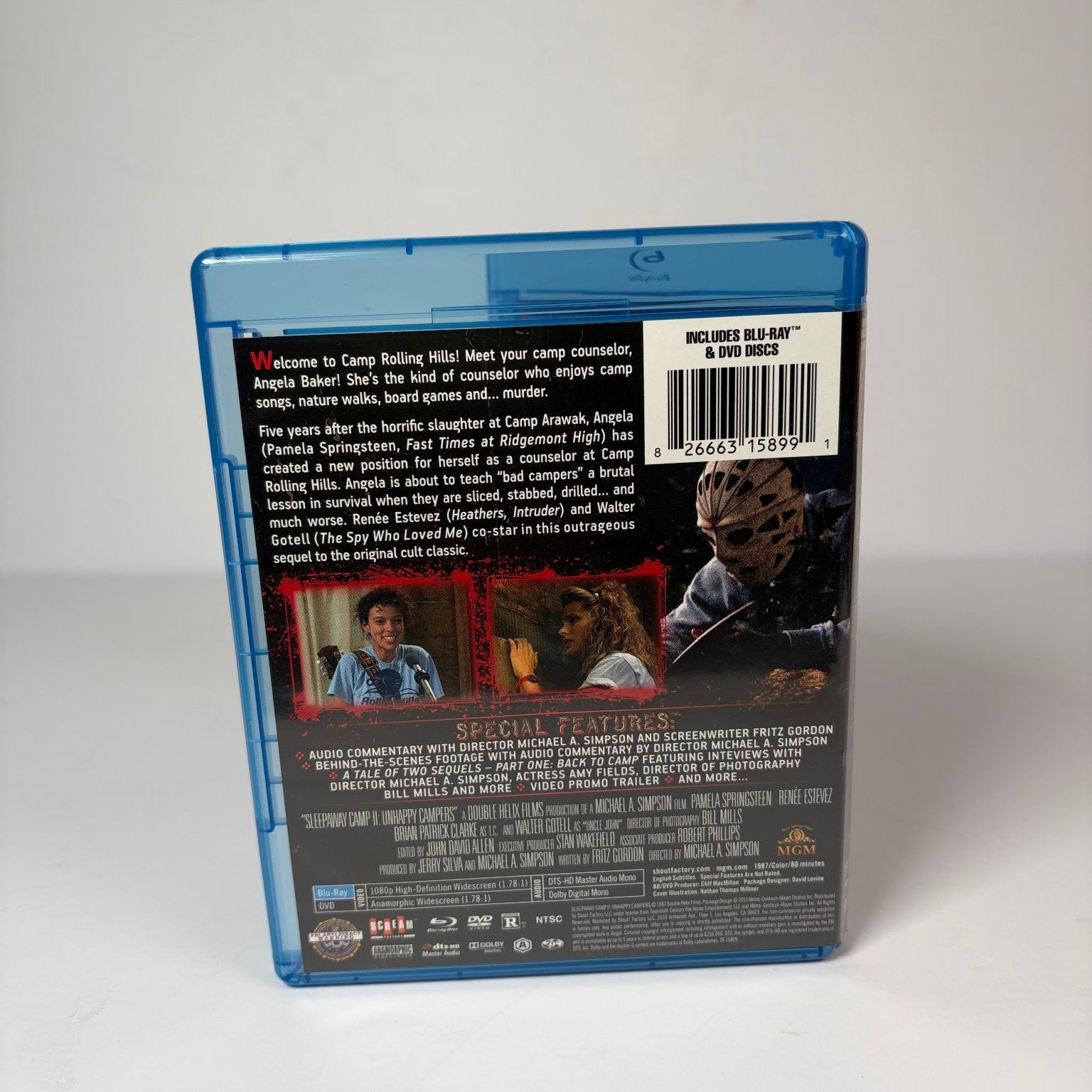 Sleepaway Camp II: Unhappy Campers Blu-ray DVD Combo 1988 Collector's Edition