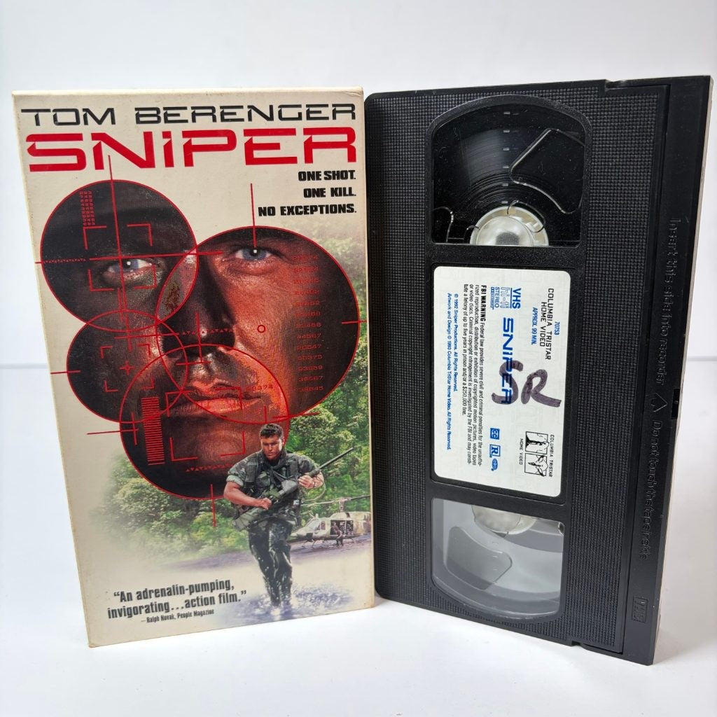 Sniper VHS 1993 Tom Berenger Billy Zane Action Columbia TriStar Home Video