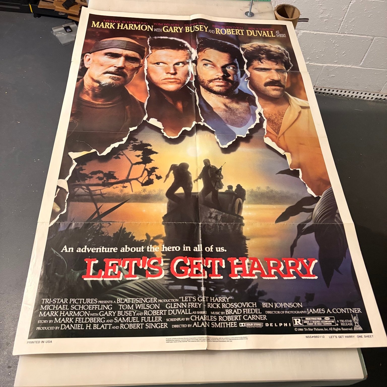 Let's Get Harry 1986 One Sheet Movie Poster Gary Busey Robert Duvall War Movie