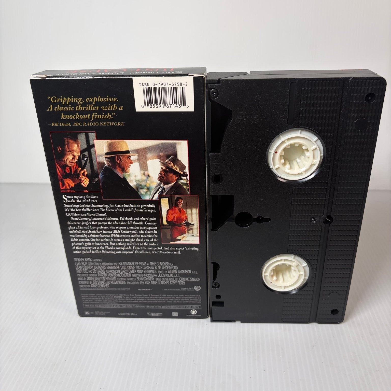Just Cause VHS 1995 Action Thriller Sean Connery Laurence Fishburne Warner