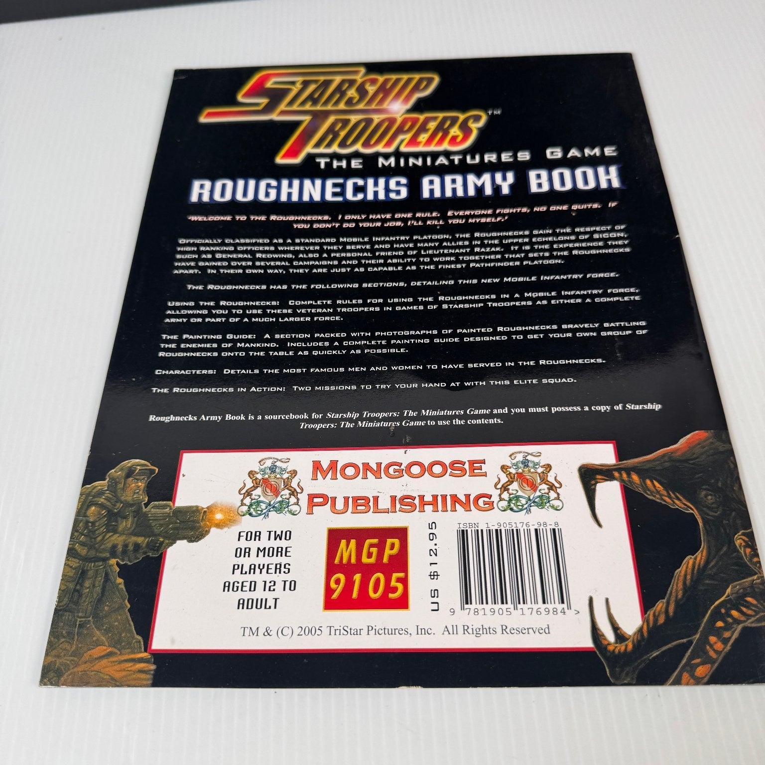 Starship Troopers The Miniatures Game Roughnecks Army Book 2005 Mongoose