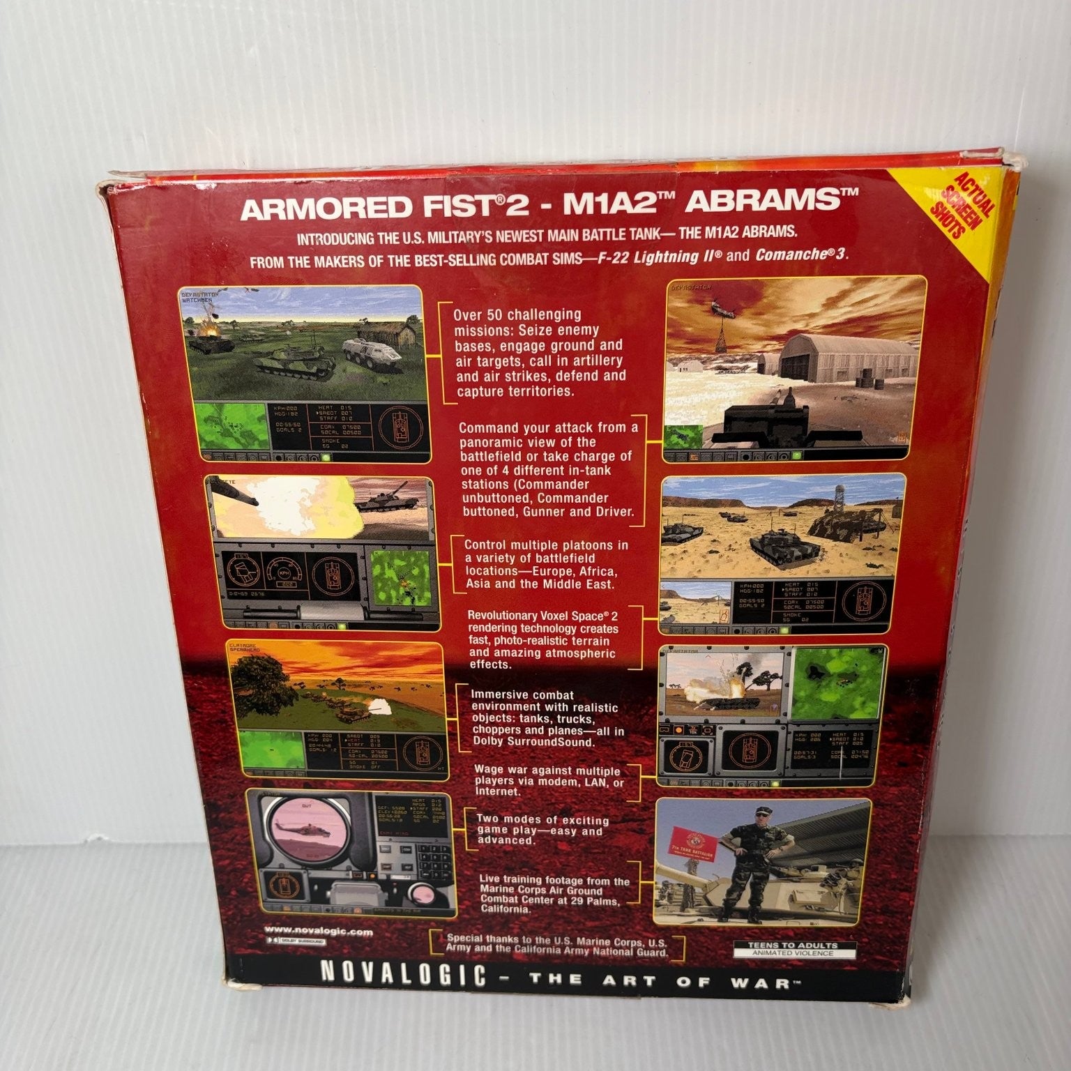 Armored Fist 2 M1A2 Abrams Big Box PC Game Novalogic Tank Simulator Complete