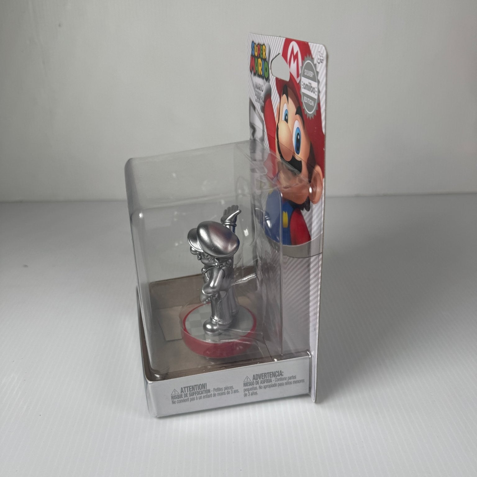 Nintendo Super Mario Series Mario Silver Edition Amiibo Figure Wii U Switch