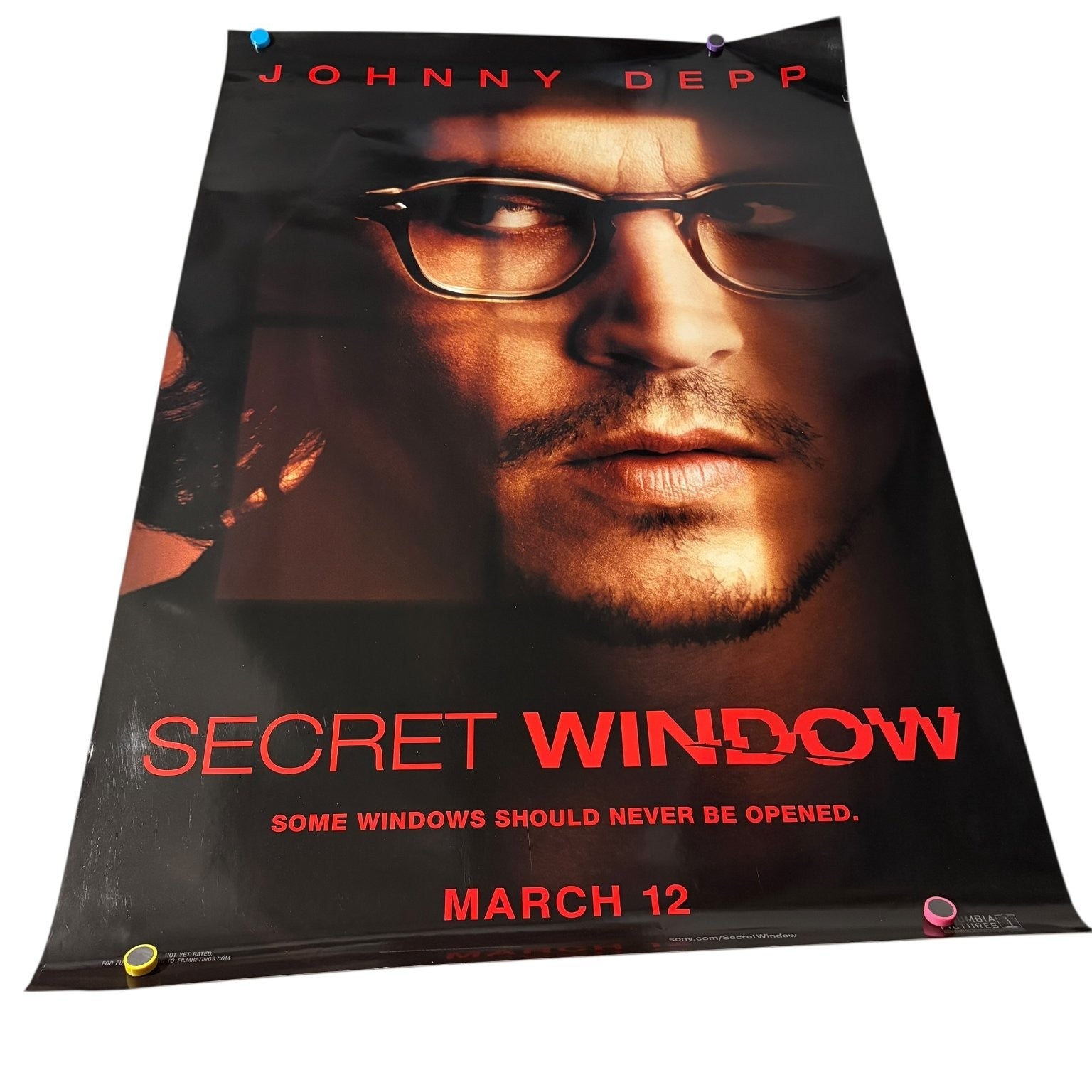 Secret Window 2004 Advance One Sheet Movie Poster Johnny Depp Double Sided 27x40