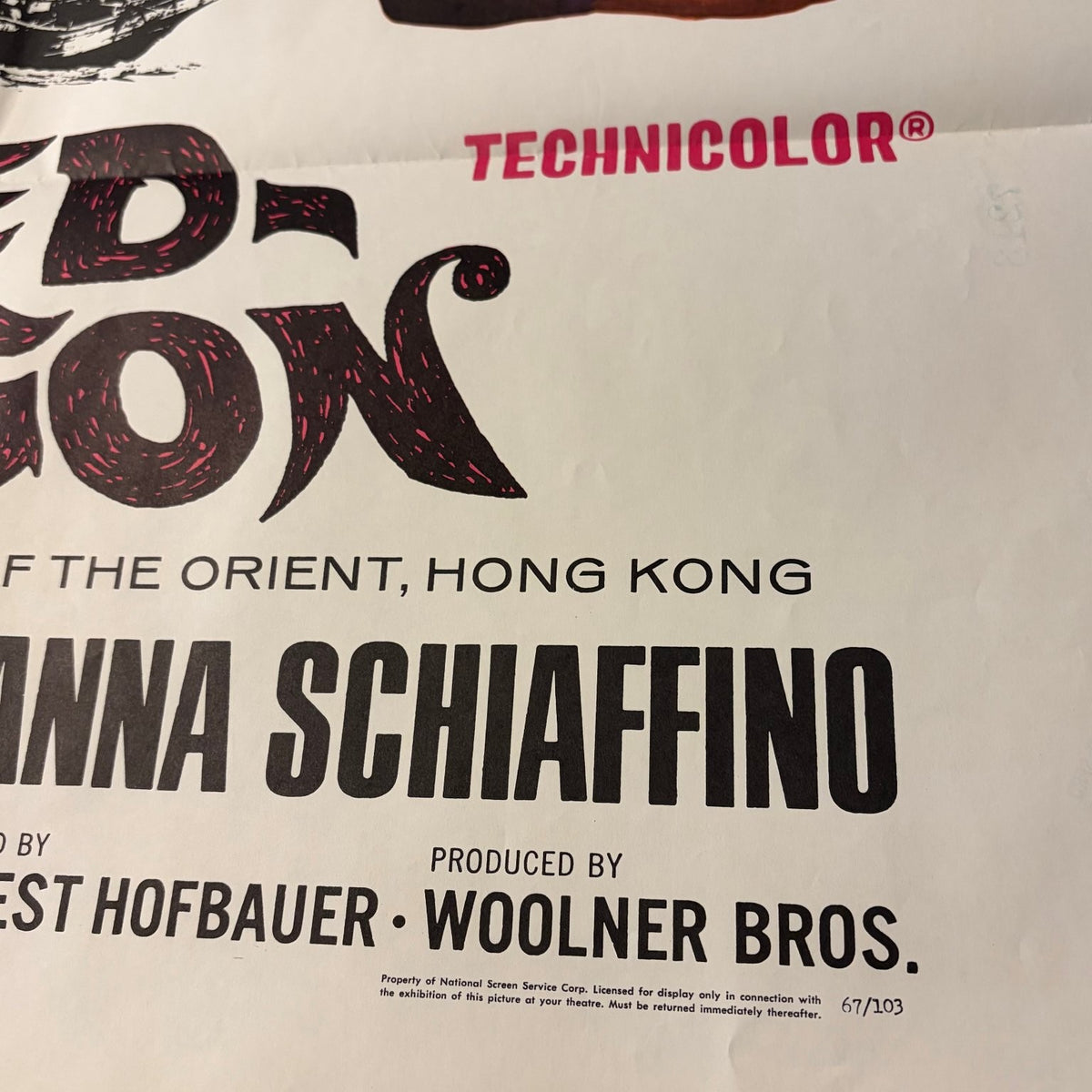 Red Dragon 1967 One-Sheet Movie Poster Stewart Granger Rosanna Schiaffino