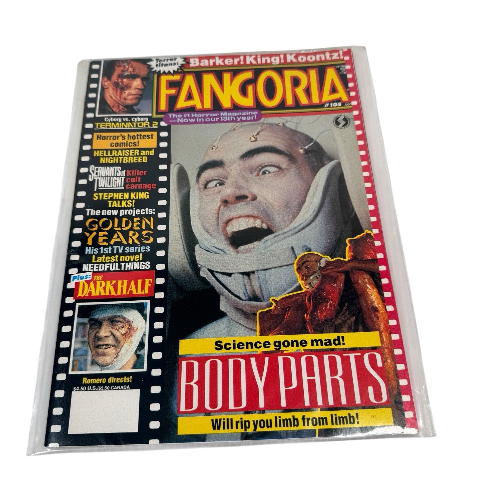 FANGORIA # 105 - Body Parts, The Dark Half August 1991 VF/NM HORROR Magazine