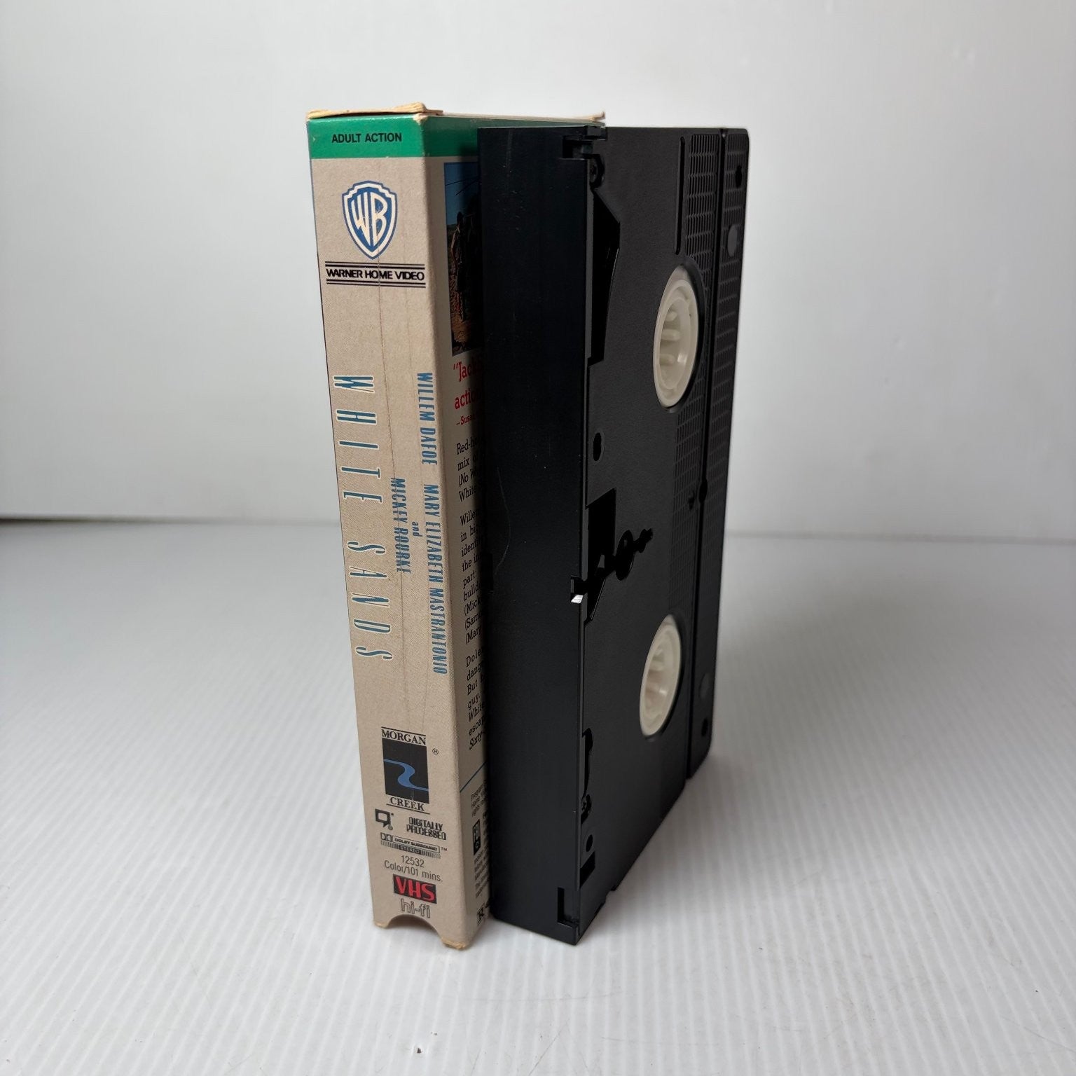 White Sands VHS 1992 Thriller Willem Dafoe Mickey Rourke Warner Home Video