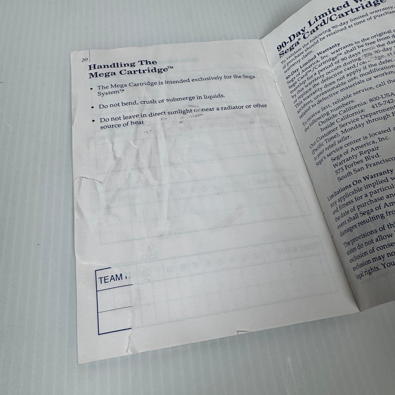 Reggie Jackson Baseball Sega Master System Game Complete CIB w/ Poster & Hangtab