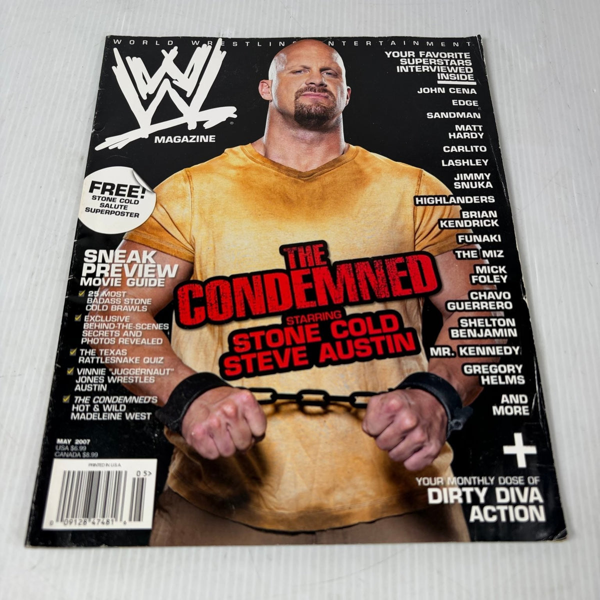 WWE Magazine May 2007 Stone Cold Steve Austin The Condemned Wrestling No Poster