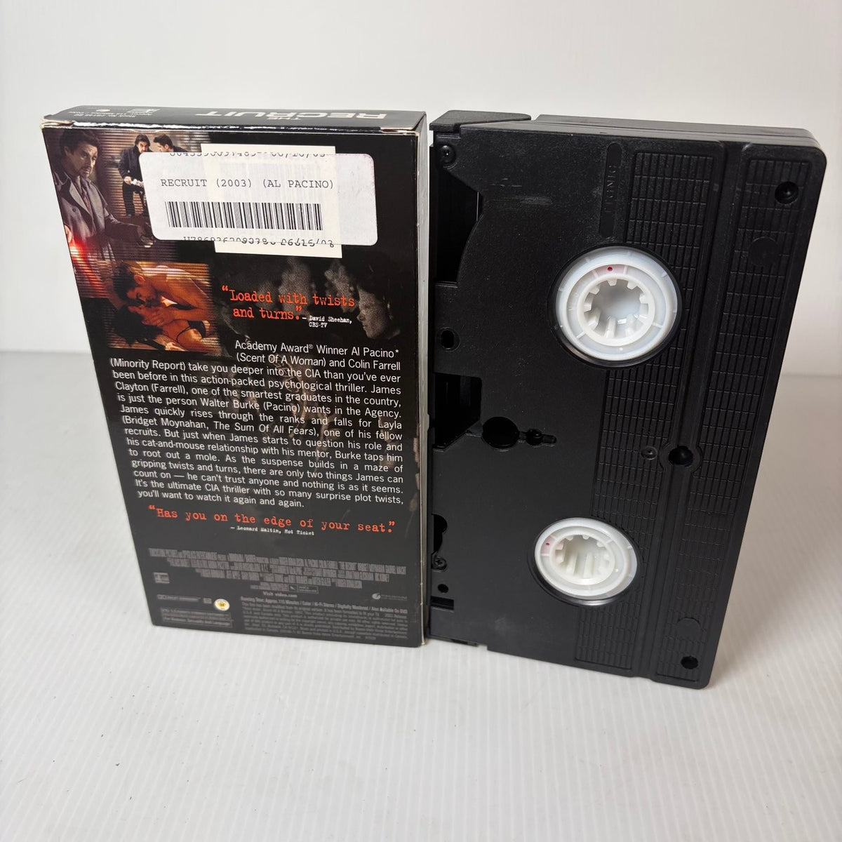 The Recruit VHS 2003 Spy Thriller Al Pacino Colin Farrell Touchstone Pictures