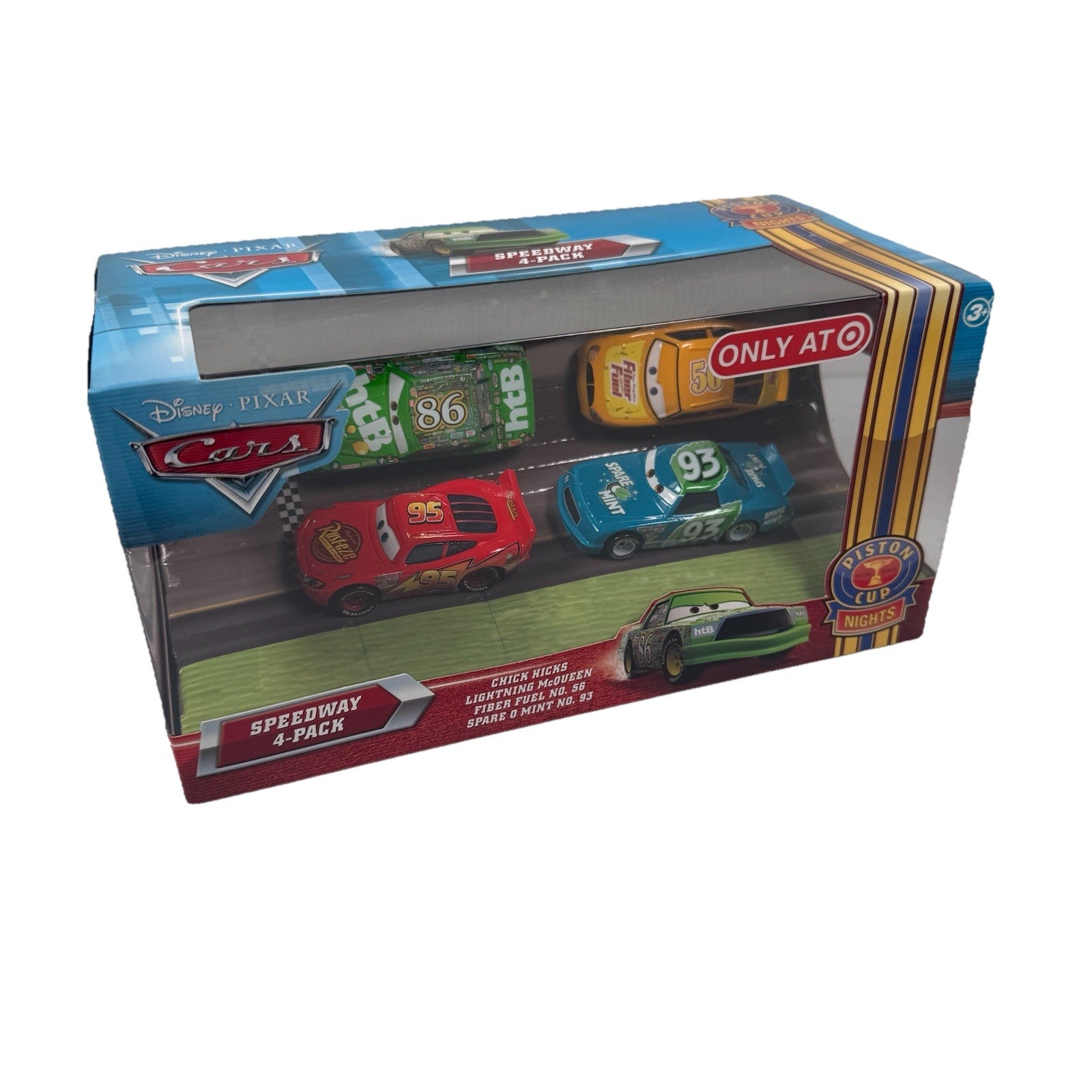 Disney Pixar Cars Speedway 4-Pack Chick Hicks Fiber Fuel Spare O Mint WOC R9452