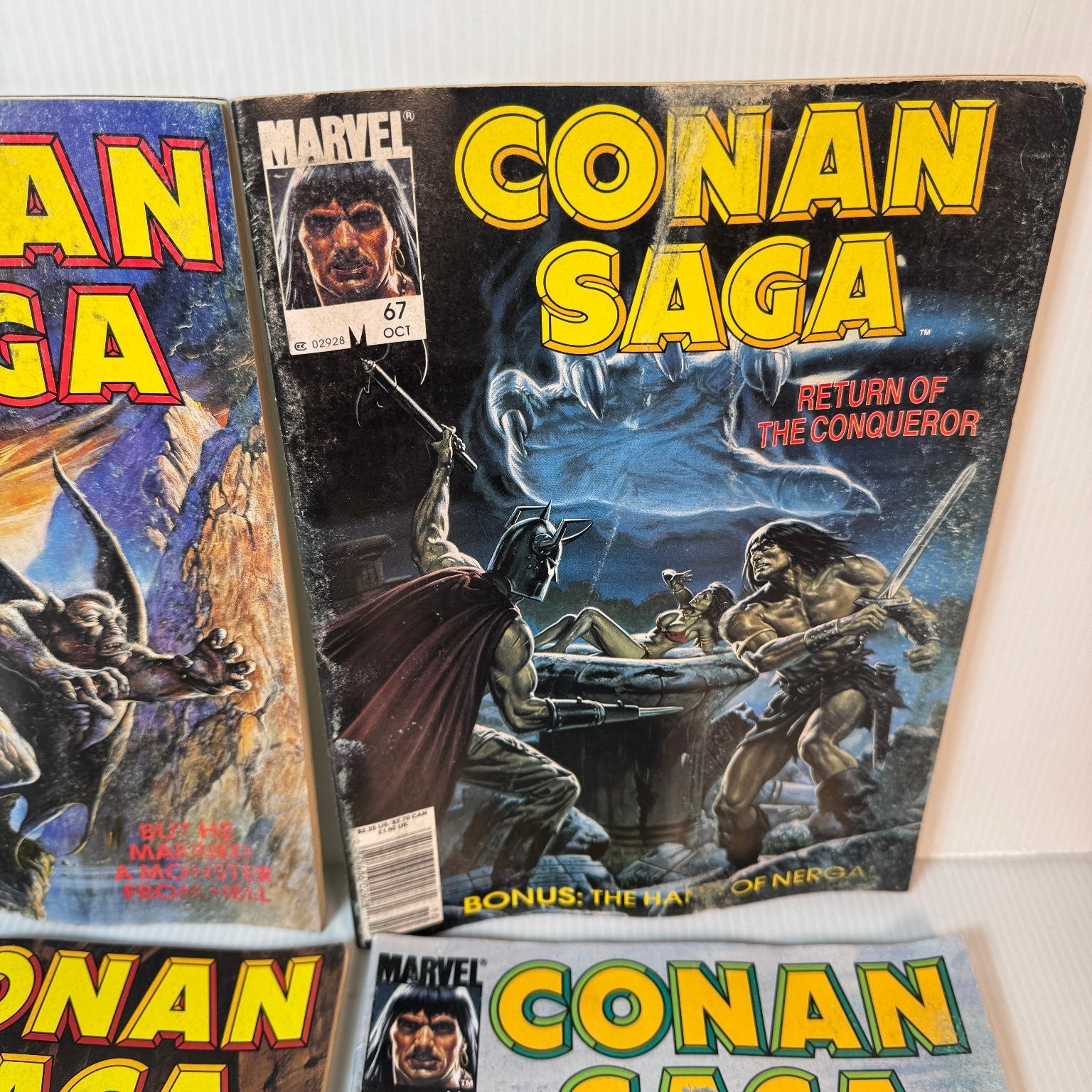 Conan Saga #59 61 67 68 Marvel Comic Book 1987 Vintage