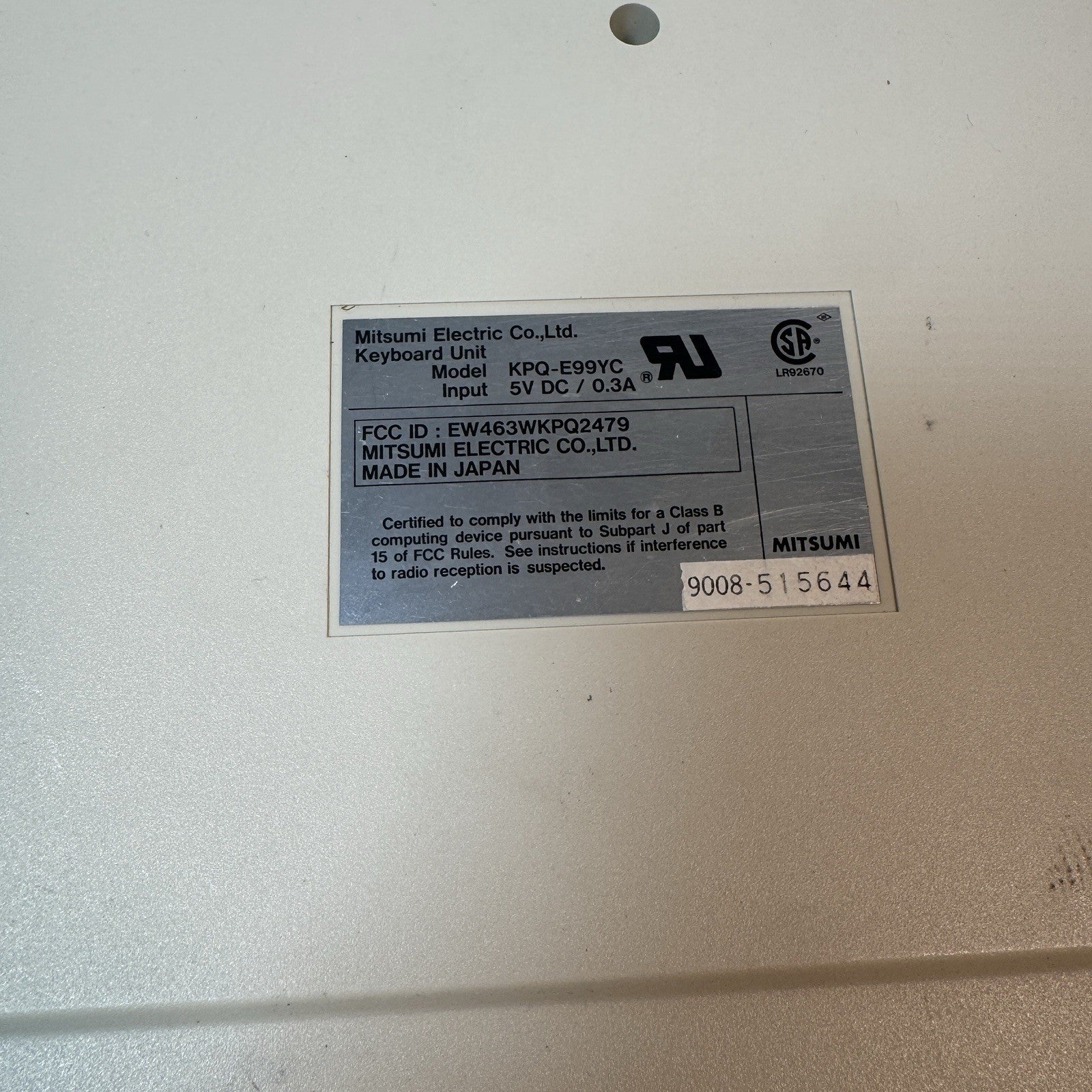 Vintage CompuAdd Mitsumi KPQ-E99YC Retro Mechanical Keyboard Coiled Cable