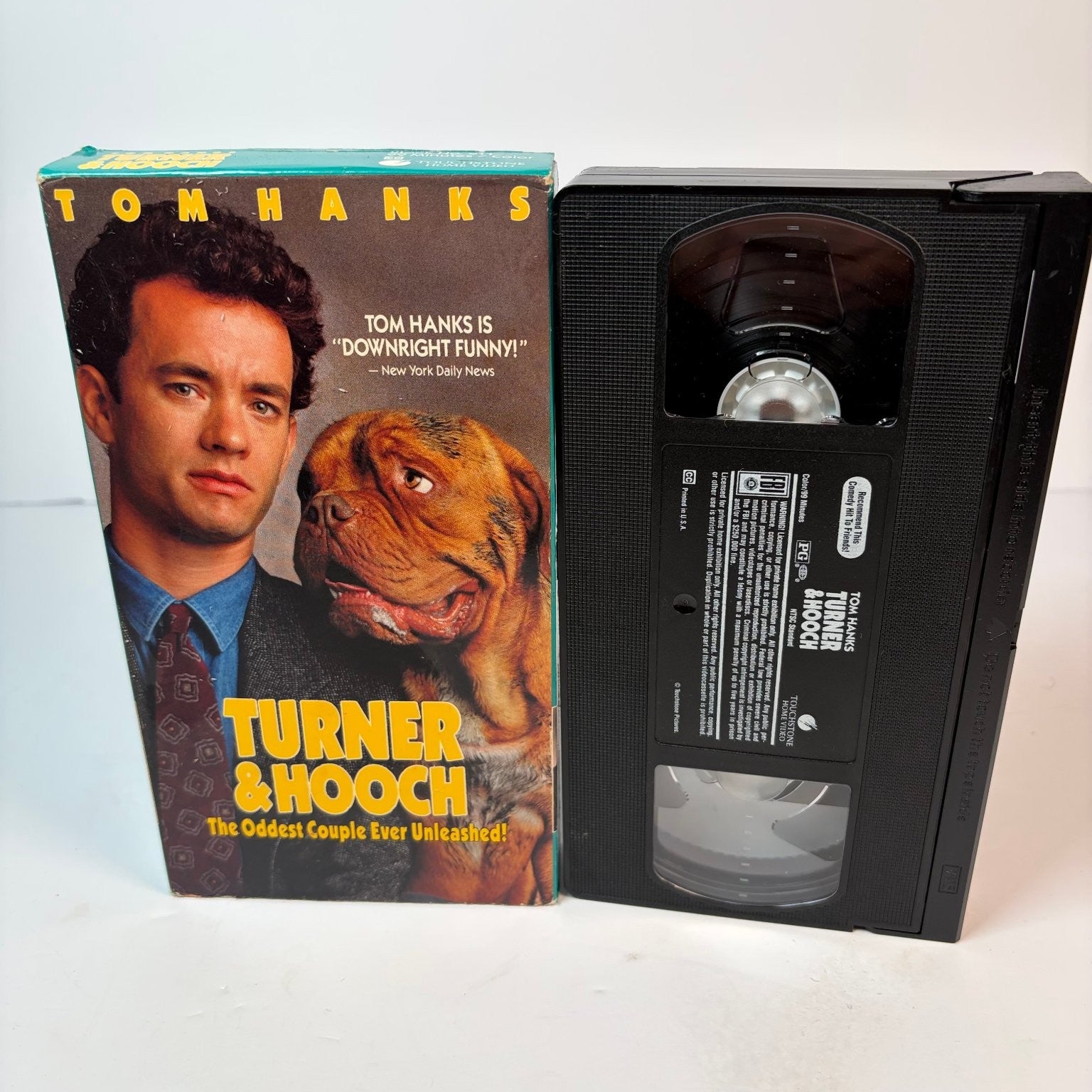 Turner & Hooch VHS 1989 Comedy Crime Tom Hanks Touchstone Home Video