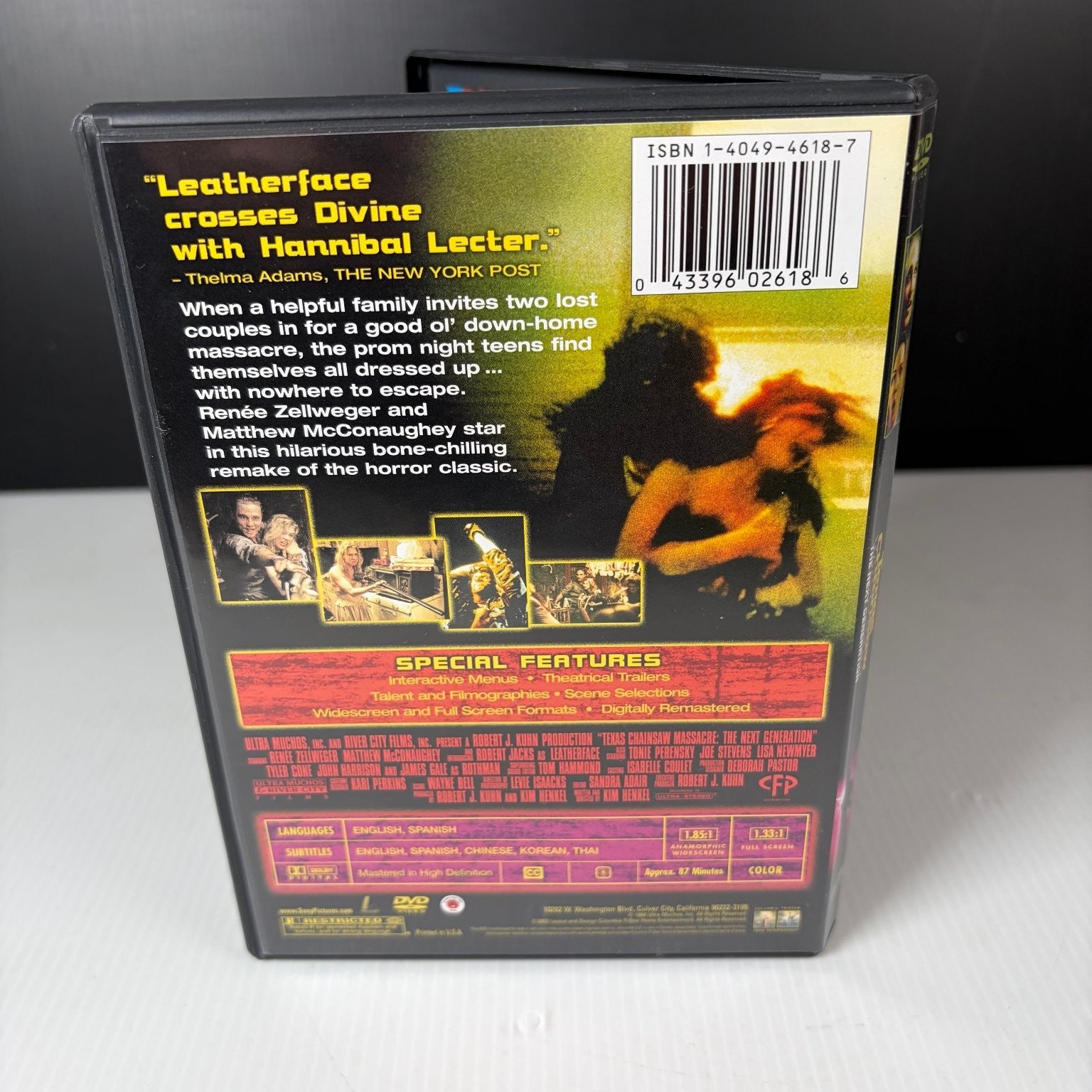 Texas Chainsaw Massacre The Next Generation DVD 1994 Renée Zellweger